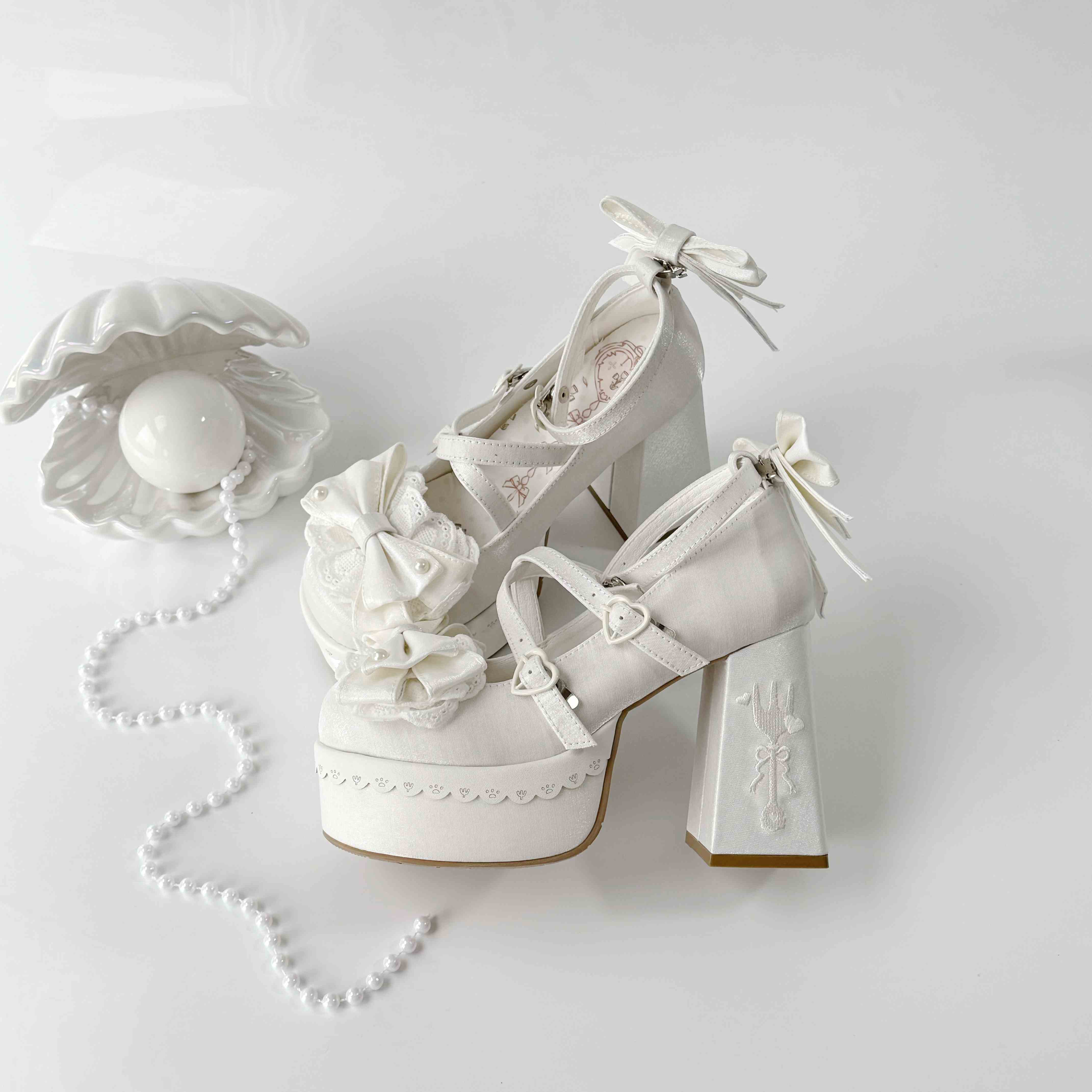 Kawaii Lolita Bows High-heeled Sandals - Image 7