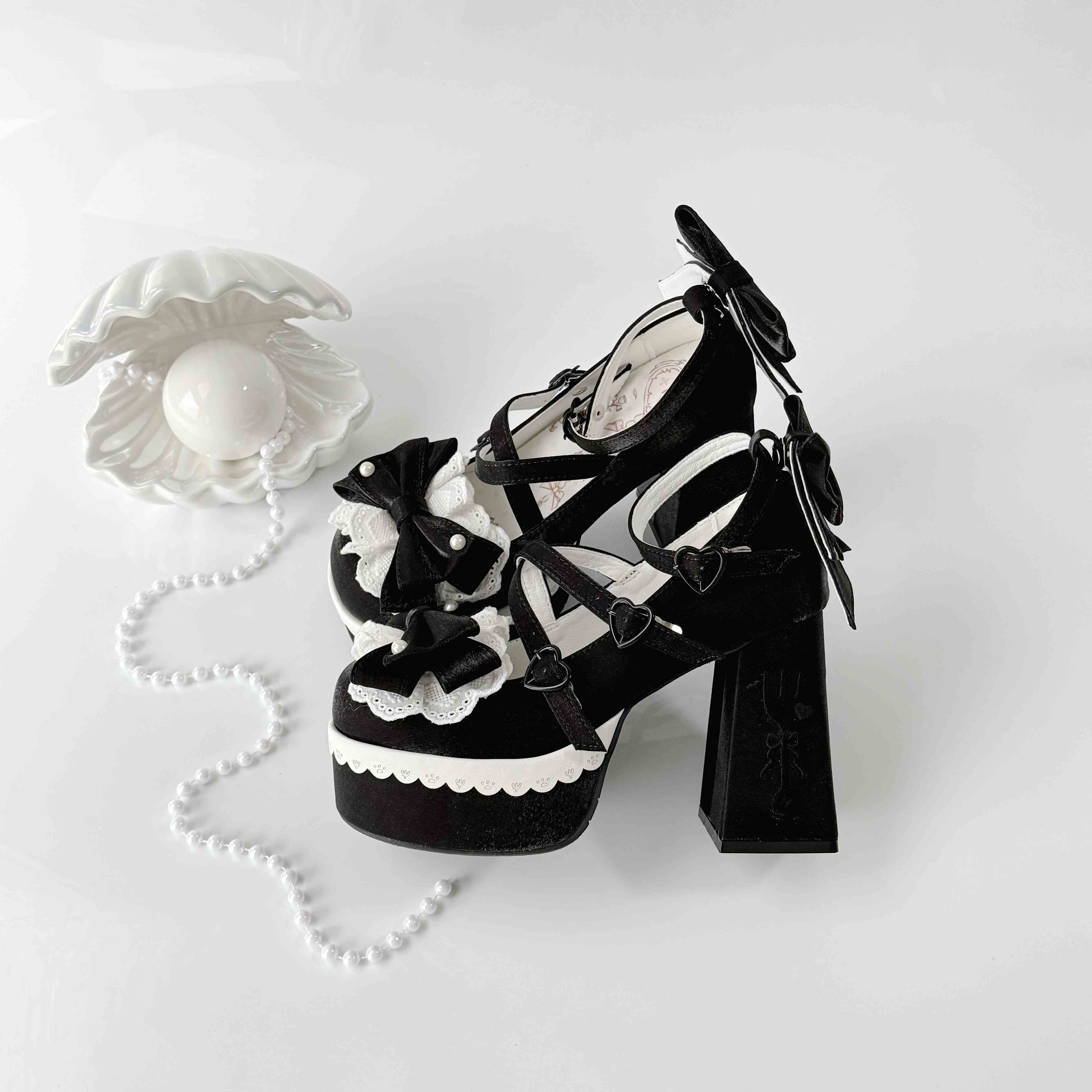 Kawaii Lolita Bows High-heeled Sandals - Image 8