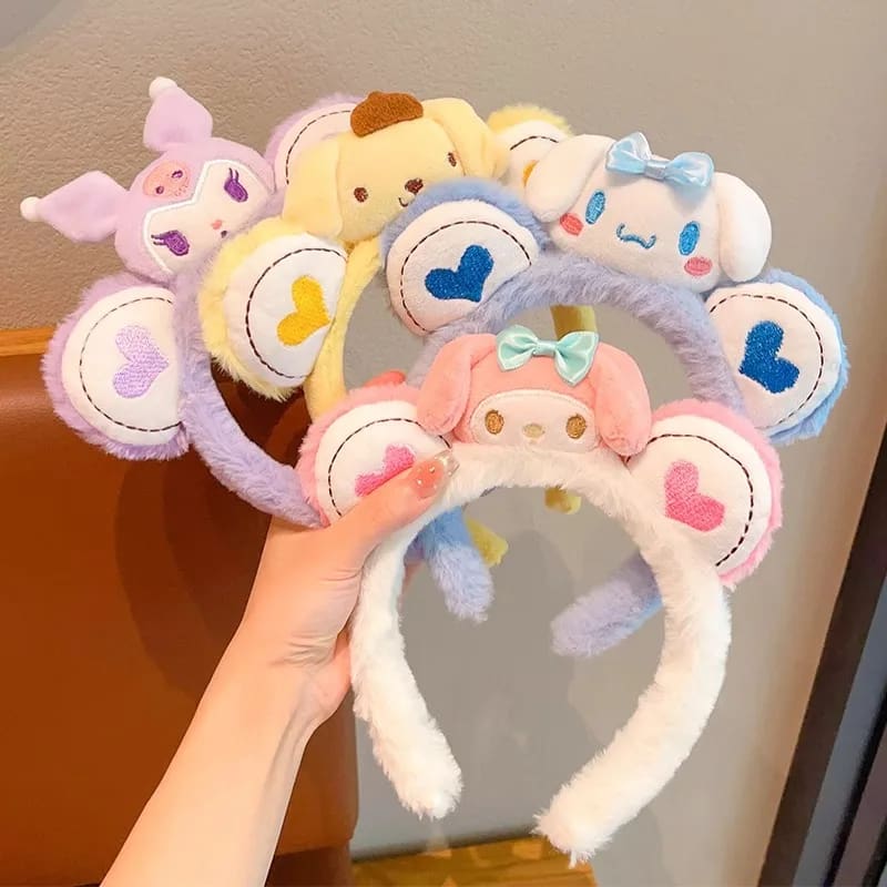 Kawaii Love Plush Ear Headband - Image 2