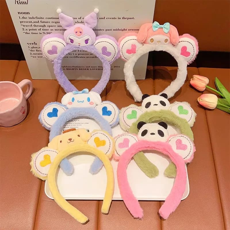 Kawaii Love Plush Ear Headband - Image 4