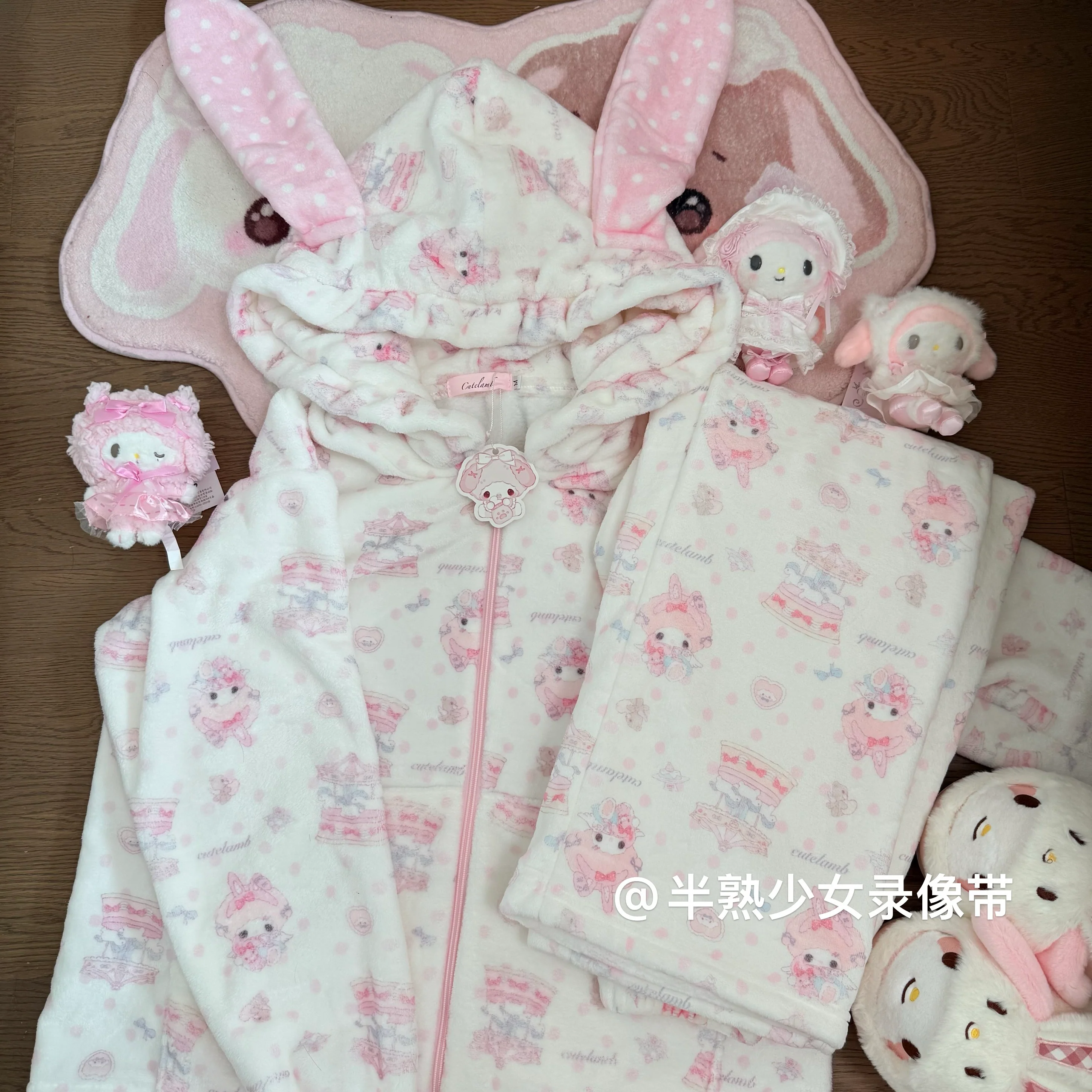 kawaii melody pink coat suit - Image 6