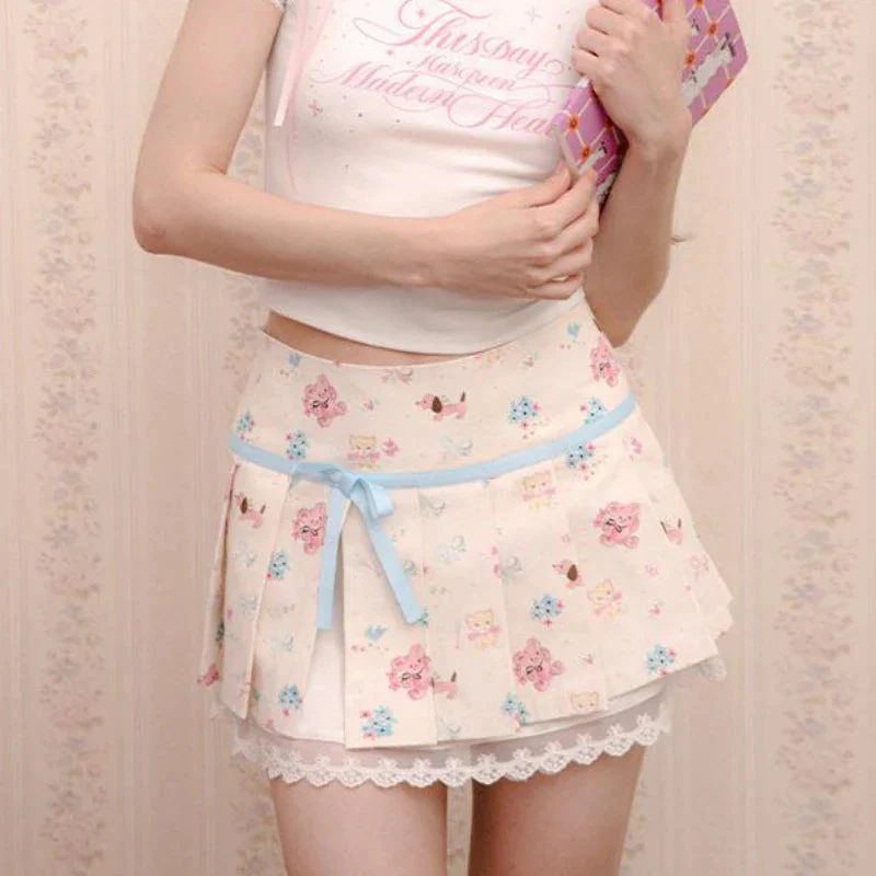 Kawaii Nursery Friends Pleated Skirt - Image 2