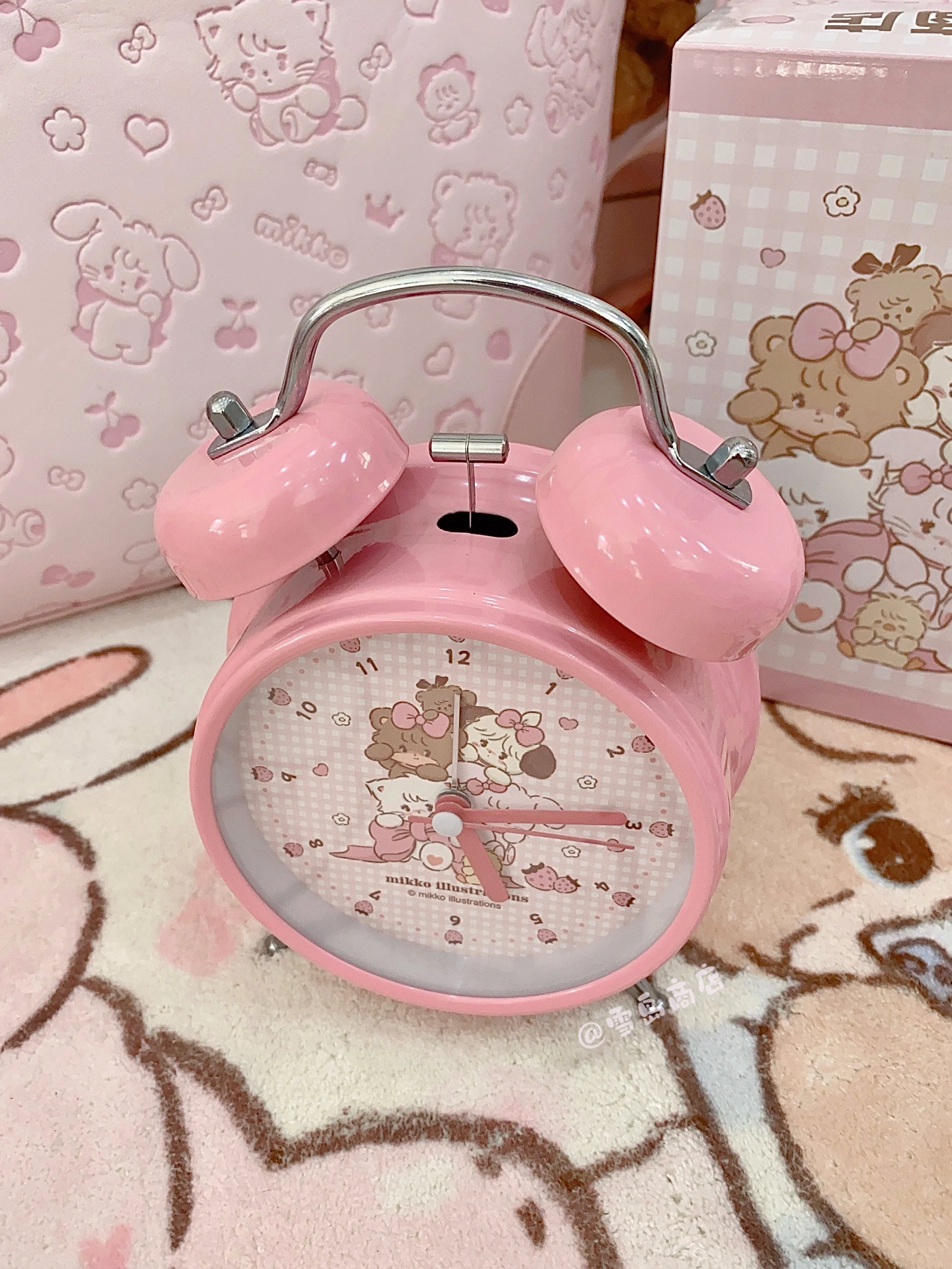 kawaii pink alarm clock - Image 3