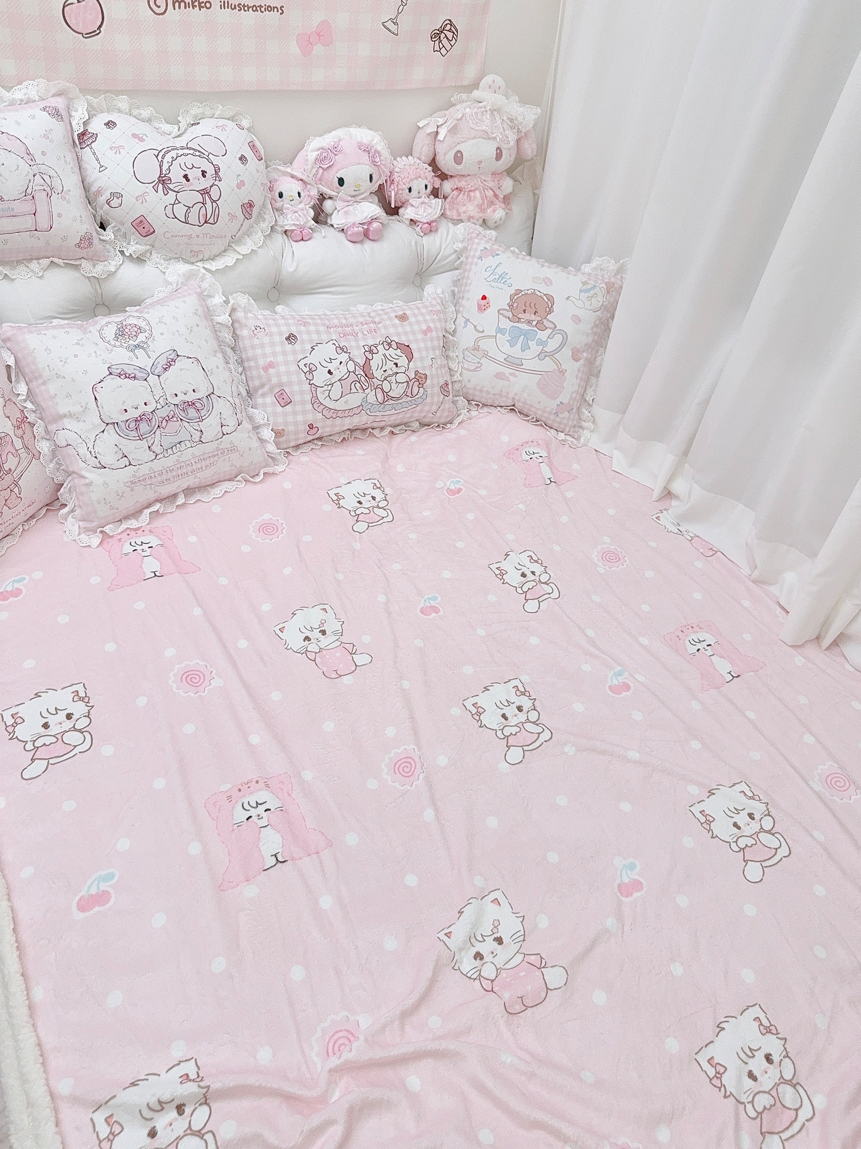 kawaii pink blanket