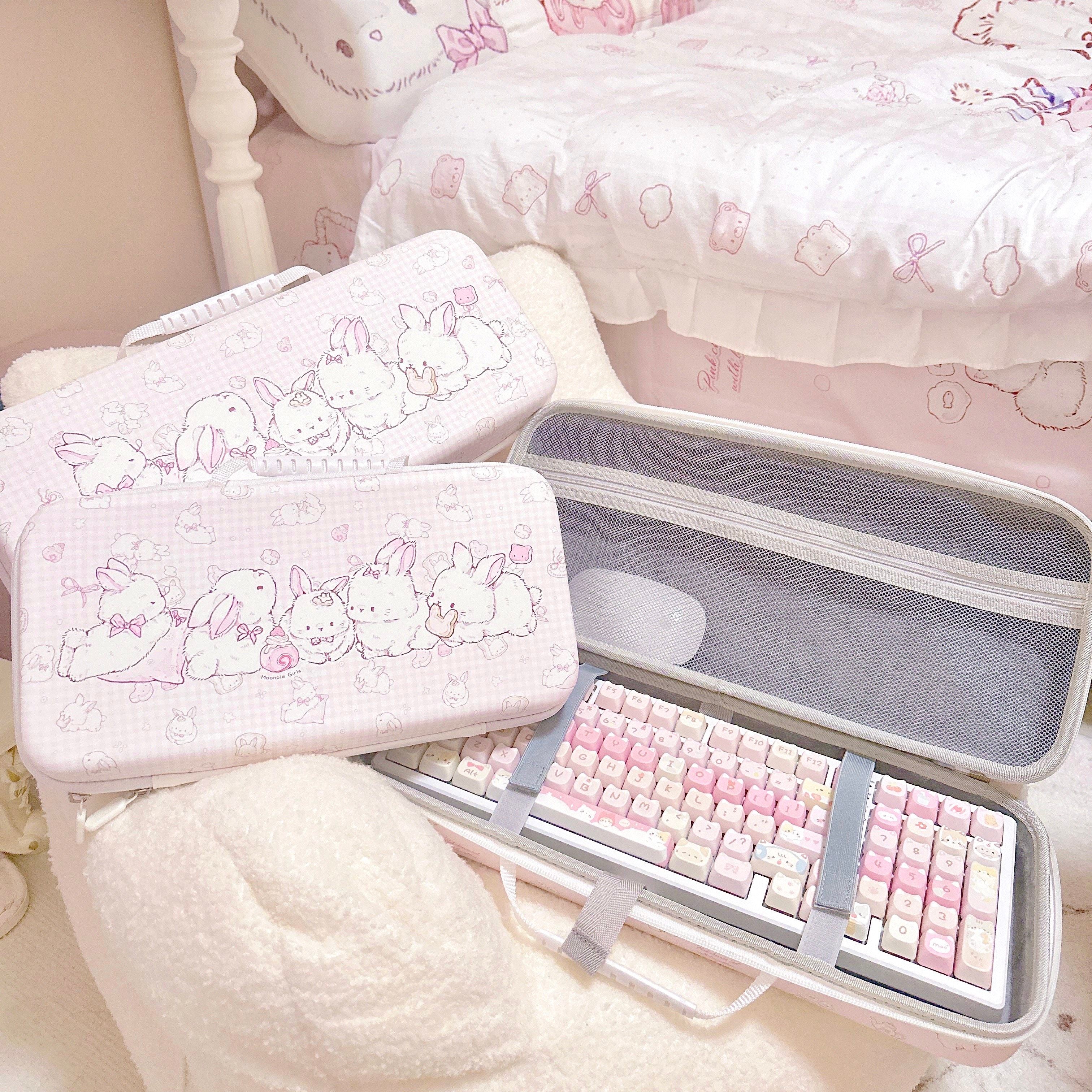 kawaii pink mechanical keyboard storage bag - Image 2