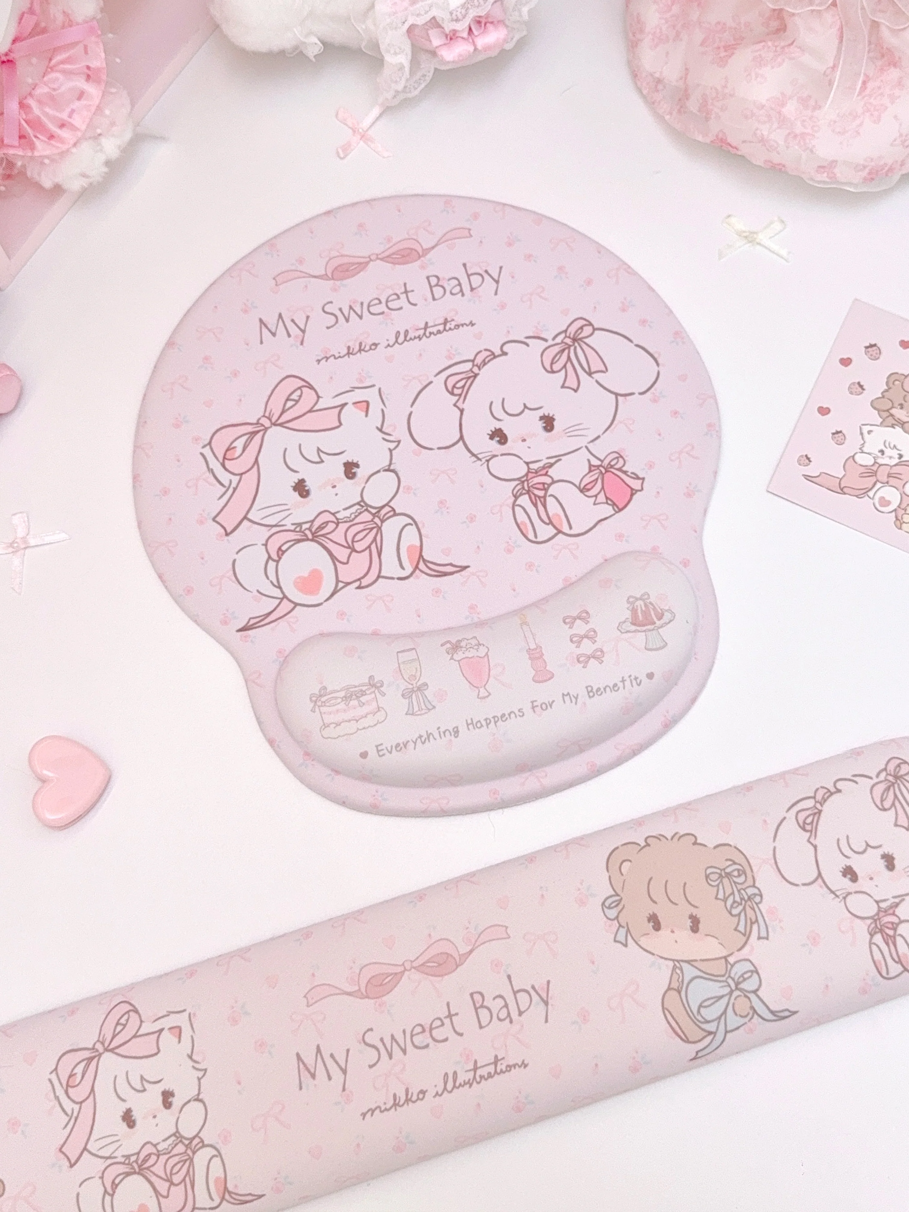 kawaii pink mouse anti-slip pad - Image 3