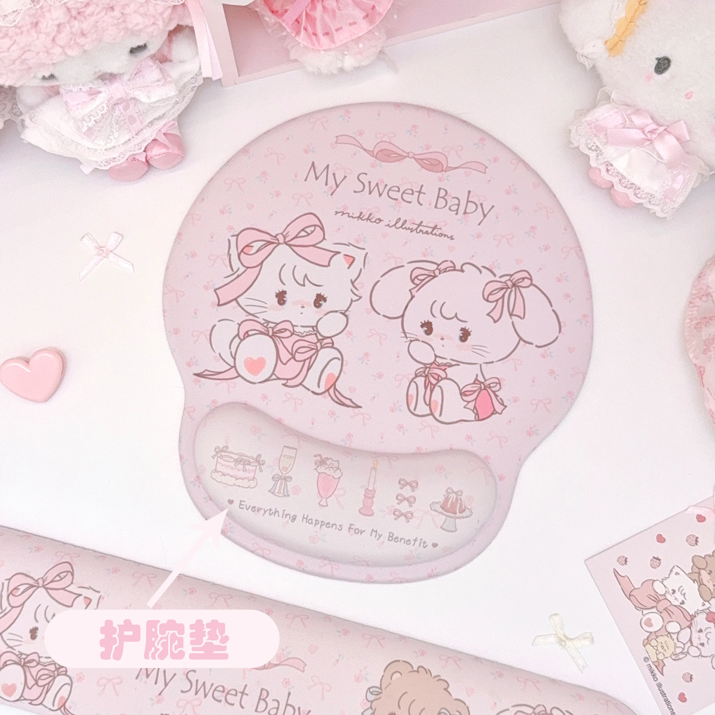 kawaii pink mouse anti-slip pad - Image 5