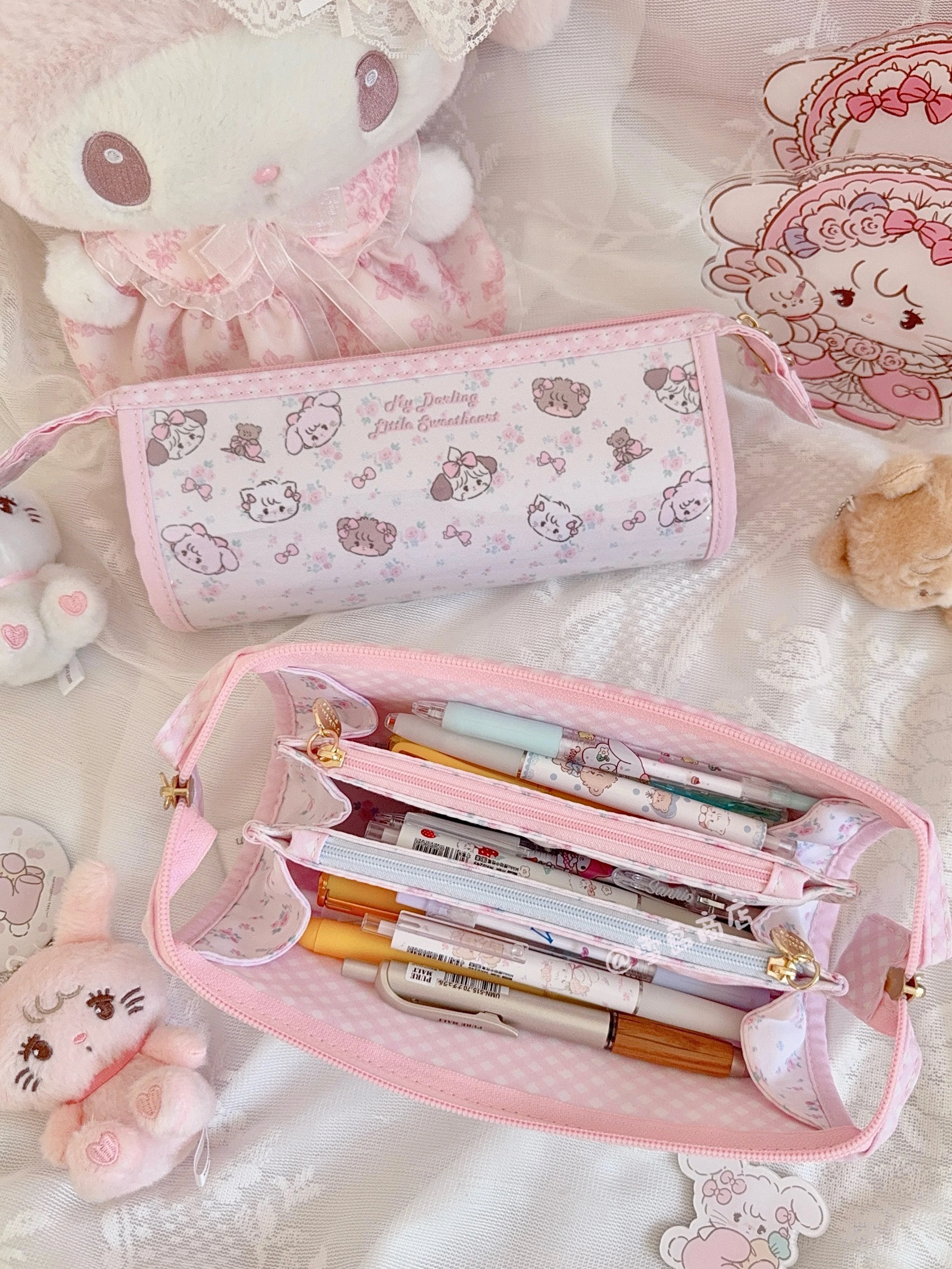 kawaii pink Pencil bag - Image 4