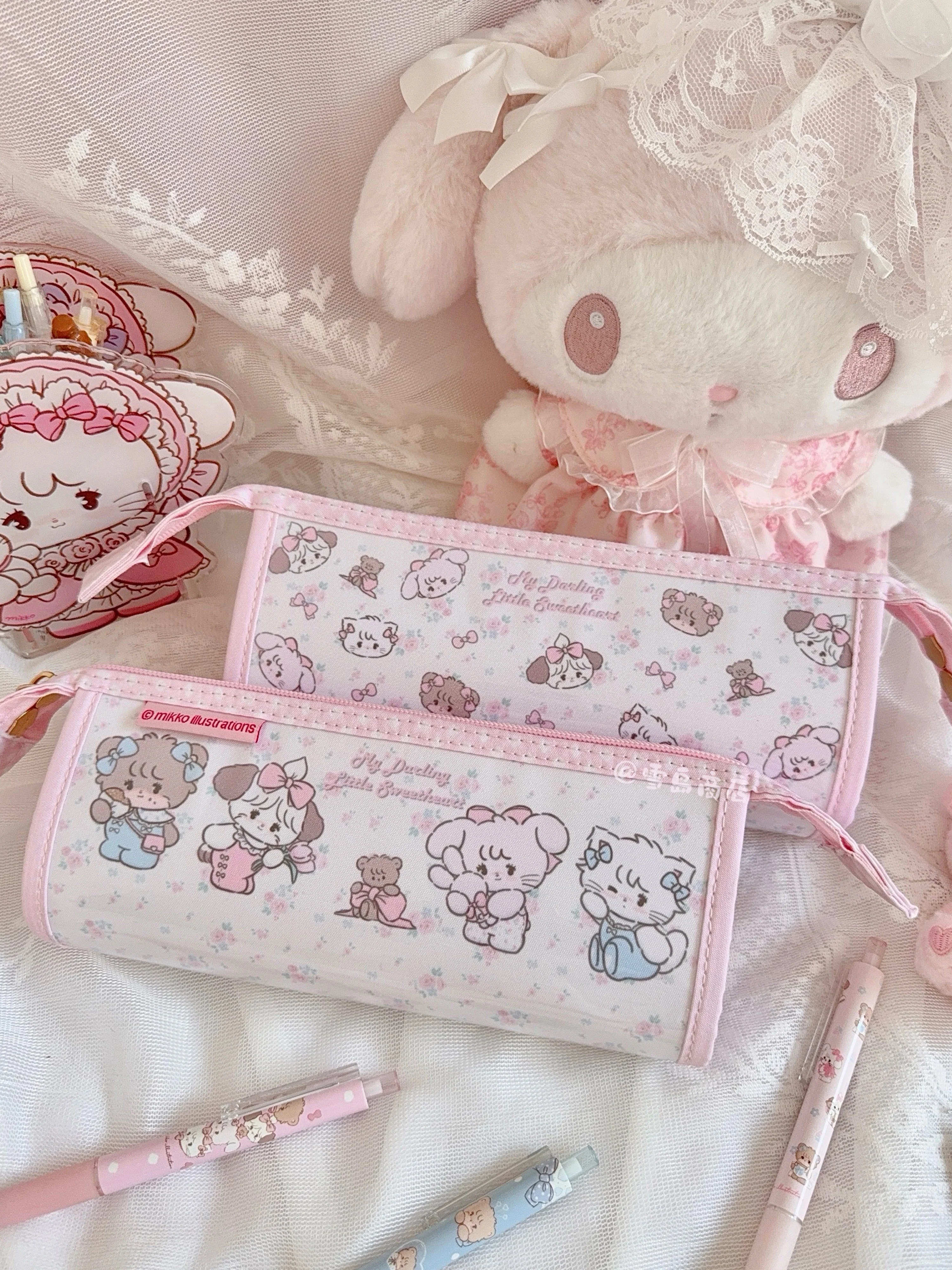 kawaii pink Pencil bag - Image 5