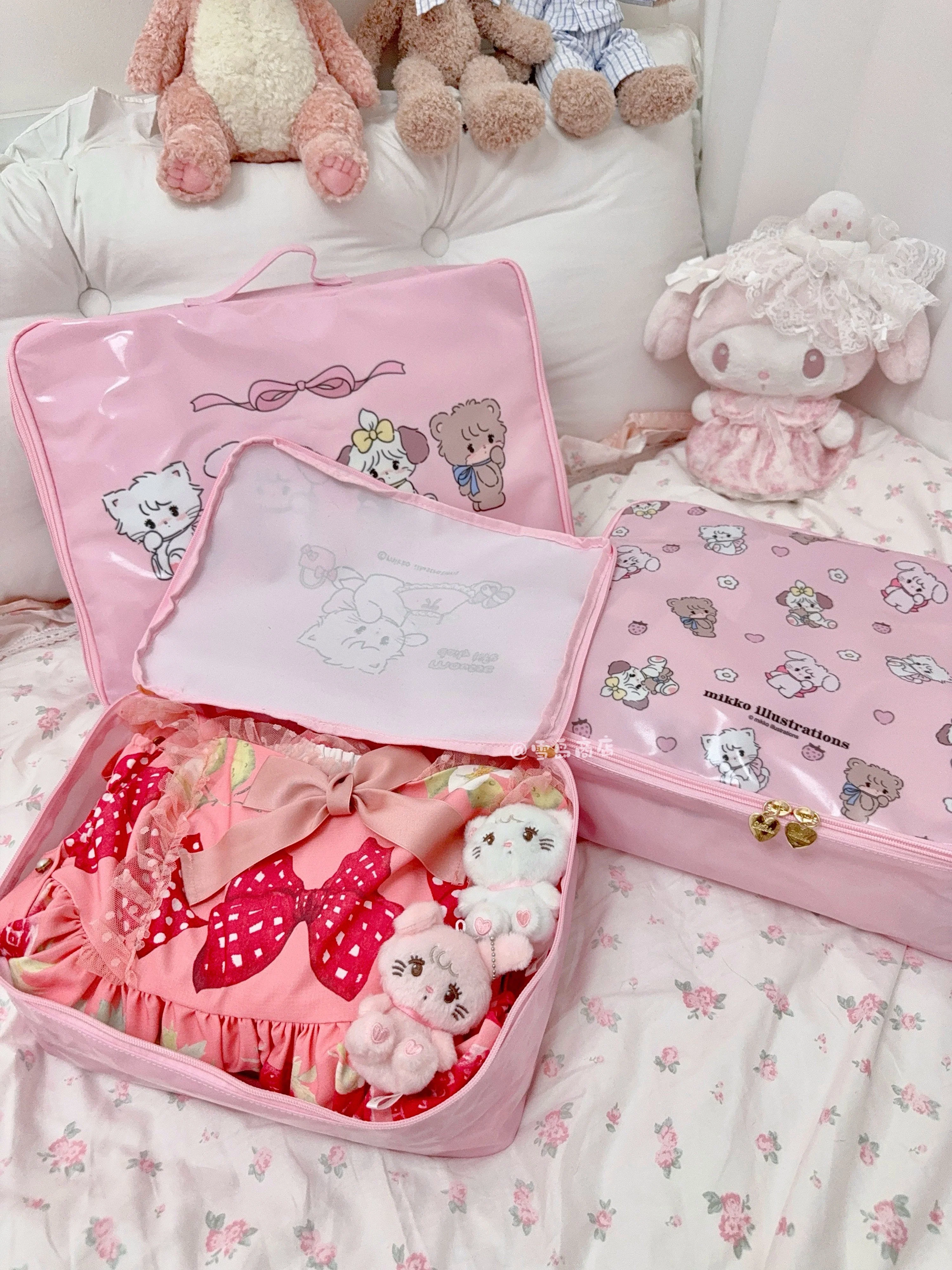 kawaii pink storage bag - Image 4