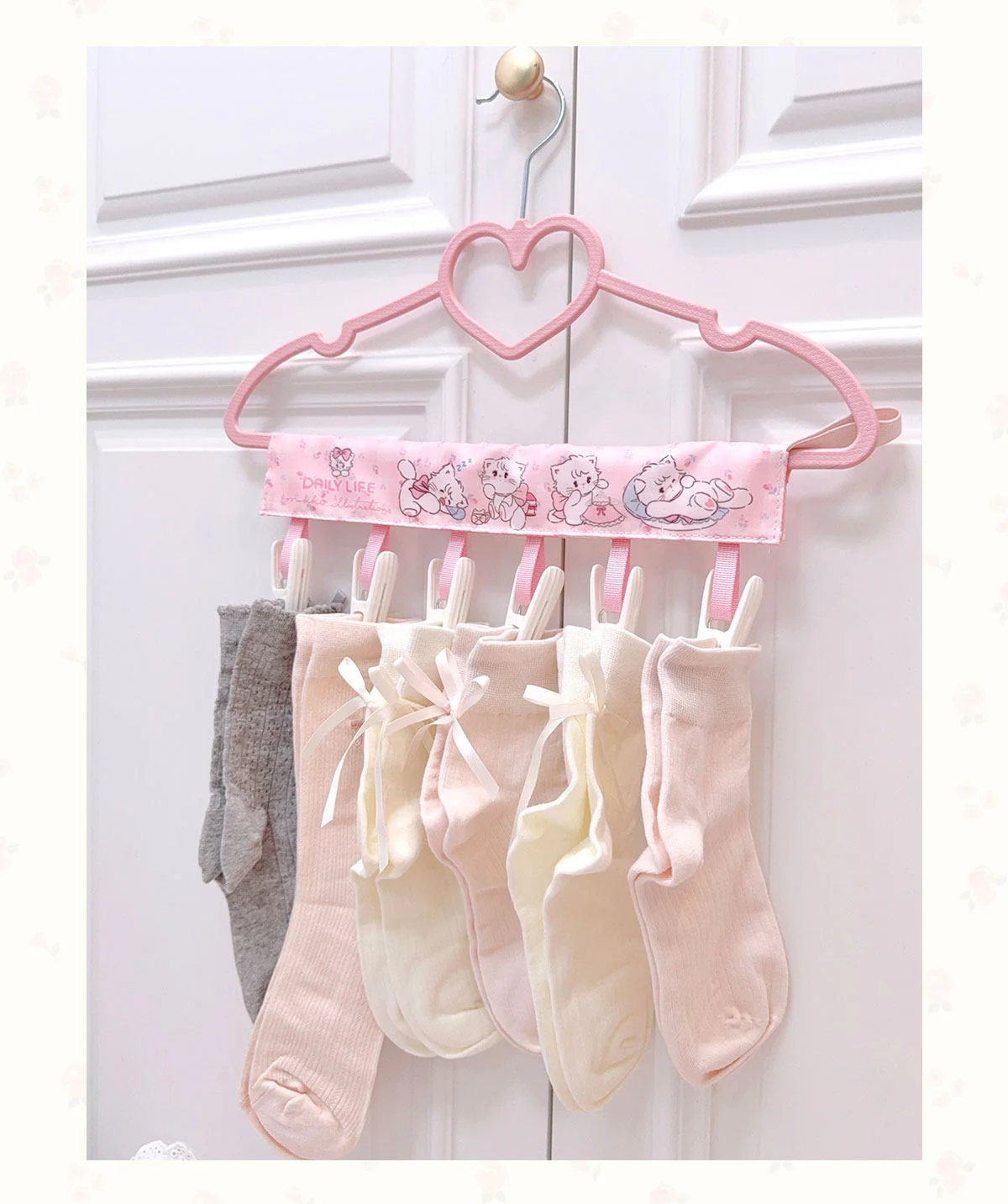 kawaii pink underwear drying rack - Image 2