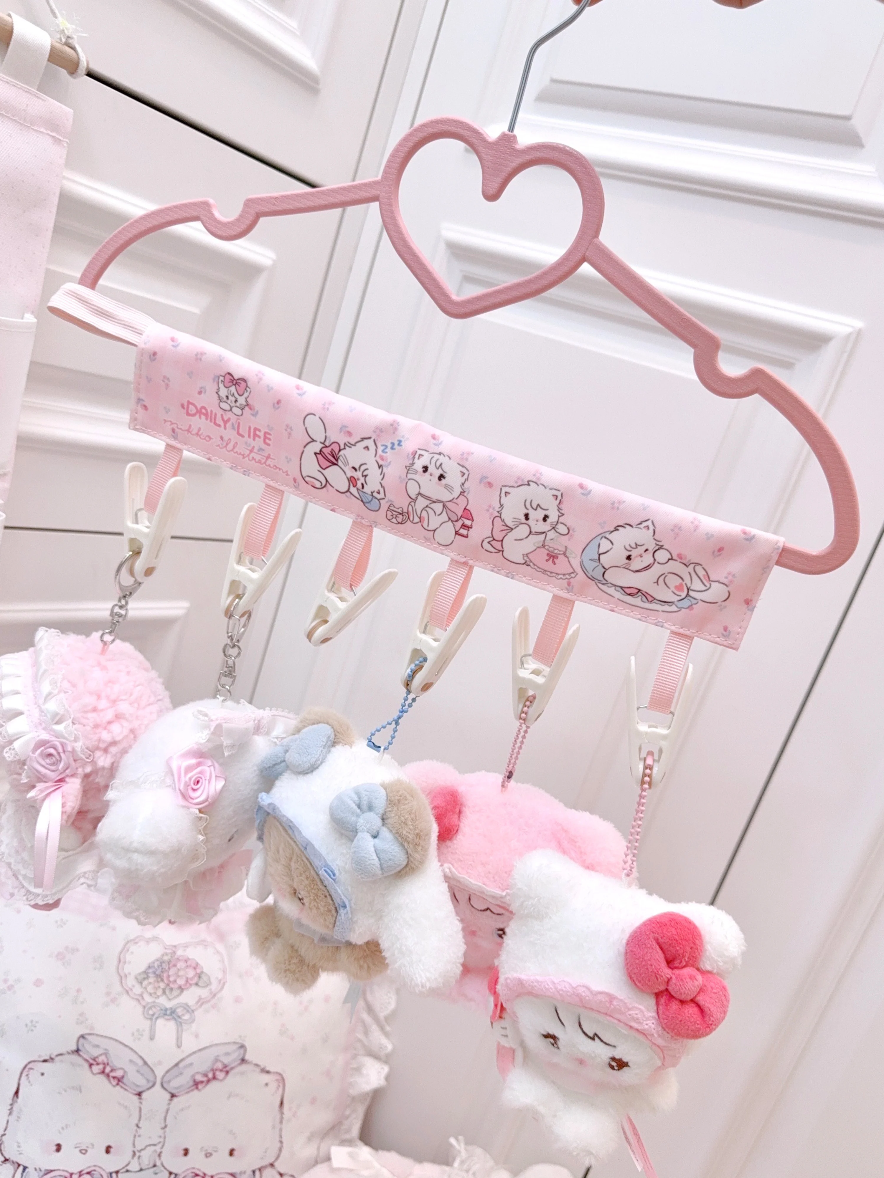 kawaii pink underwear drying rack - Image 4