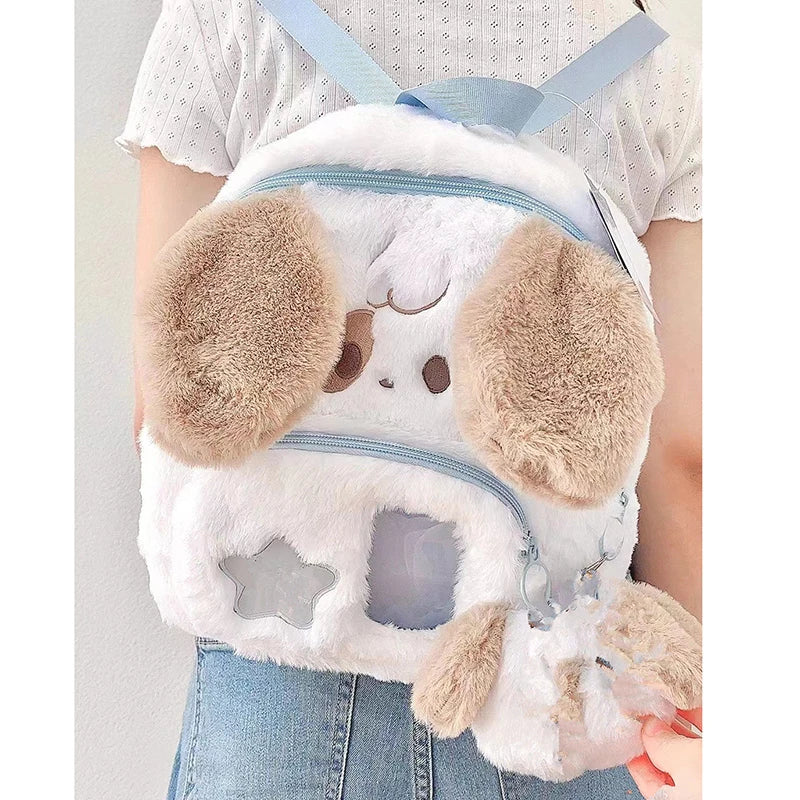Kawaii Plush Puppy Backpack - Image 2