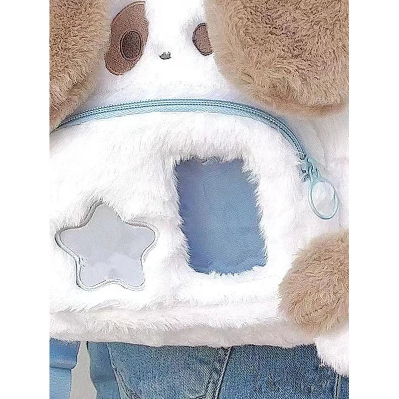 Kawaii Plush Puppy Backpack - Image 3