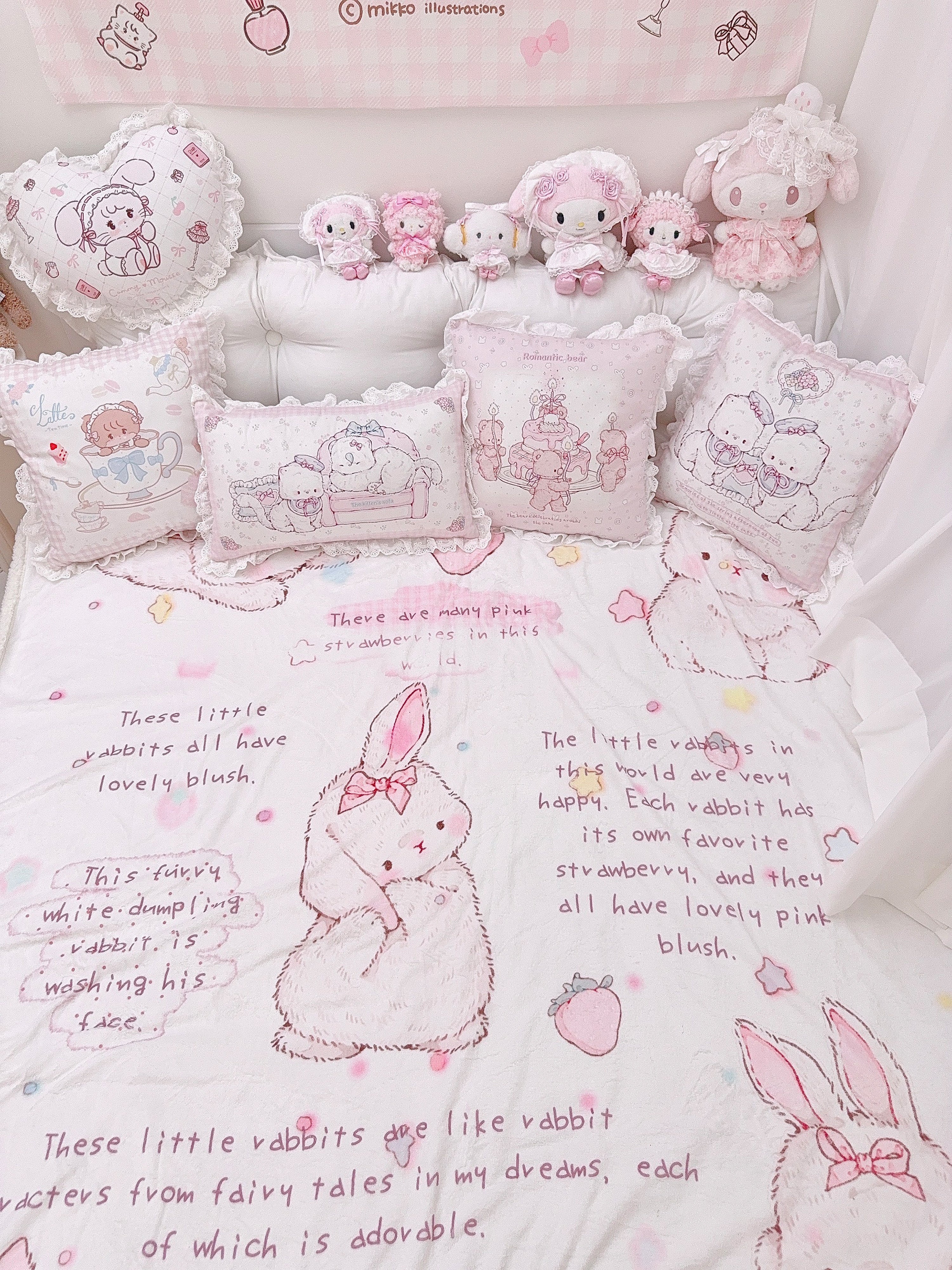 kawaii rabbit blanket - Image 2