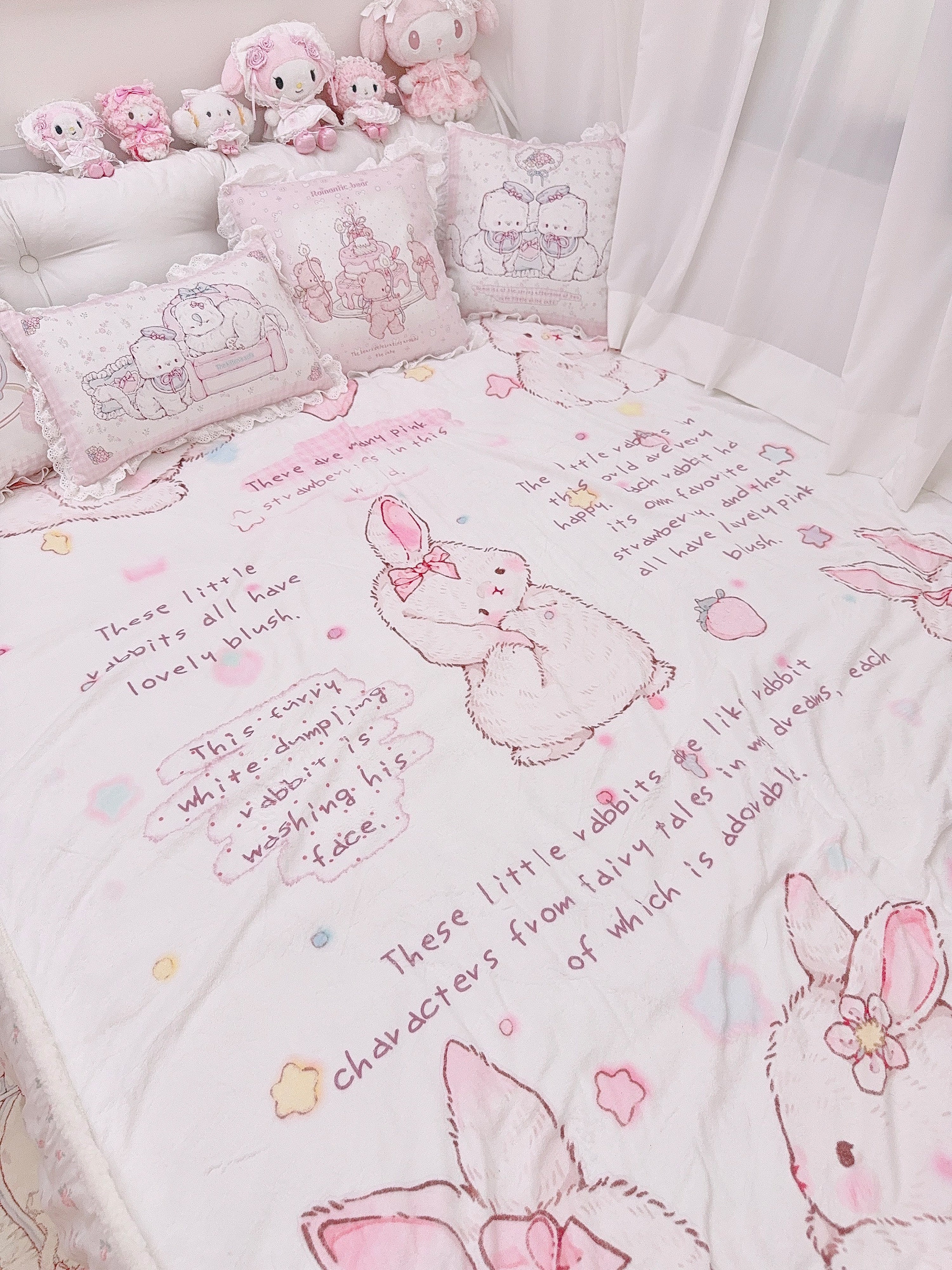 kawaii rabbit blanket - Image 3