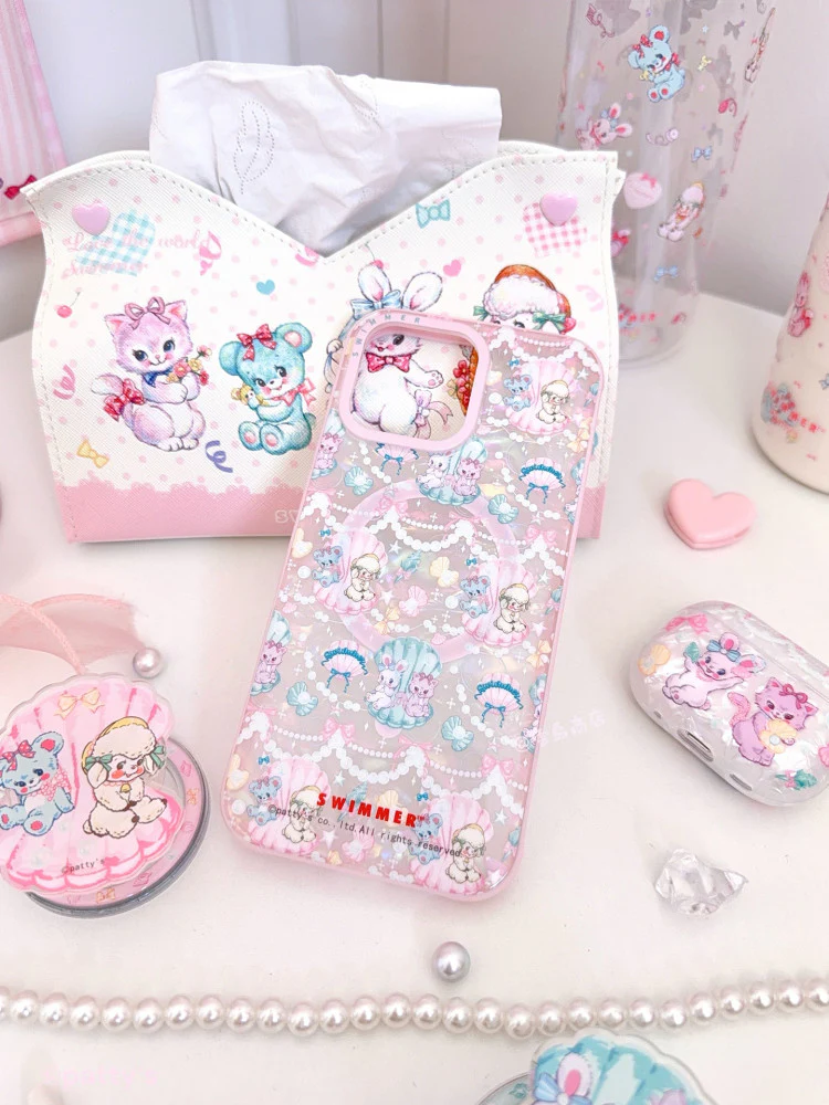 kawaii shell pattern magnetic phone case - Image 5