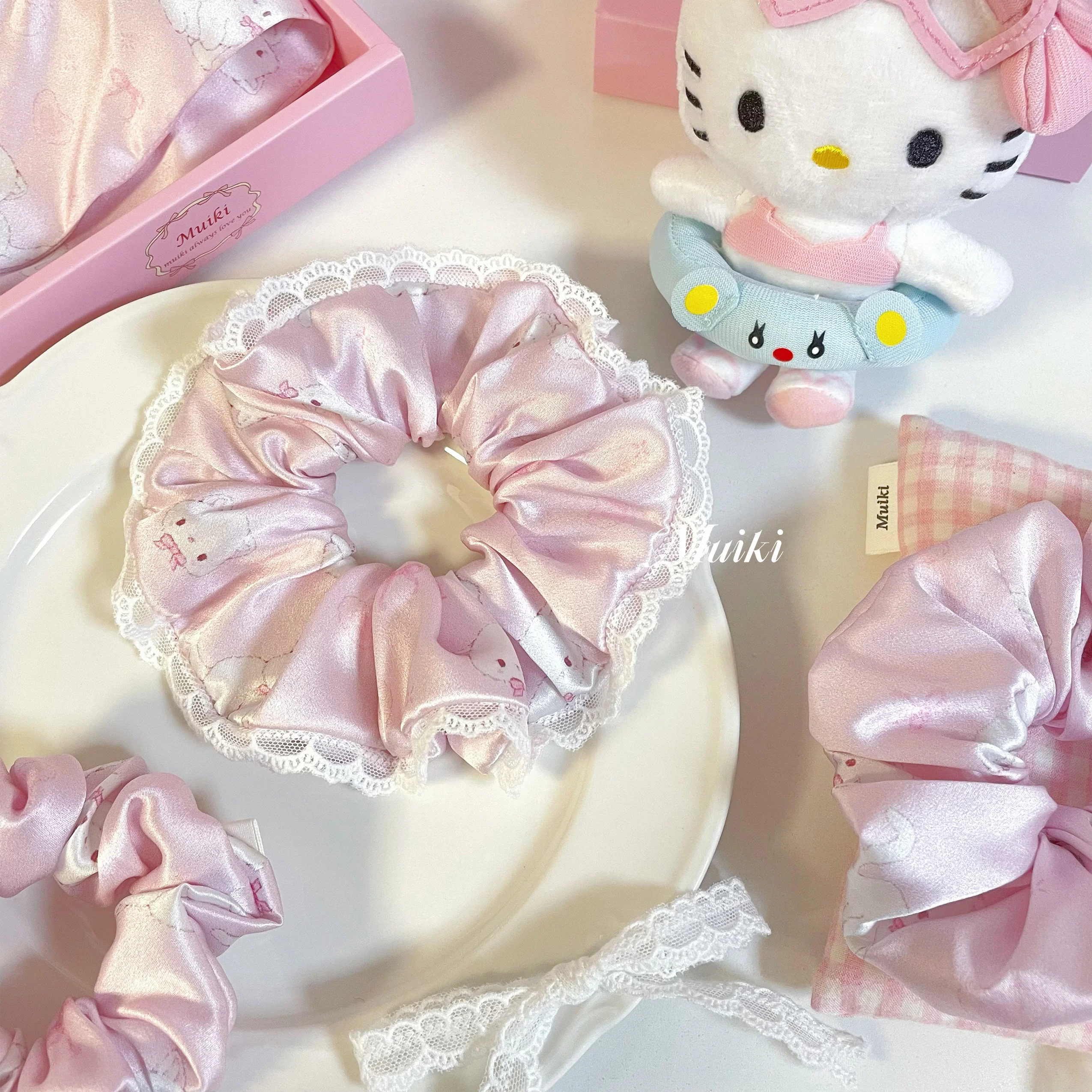 kawaii silk hair tie - Image 5