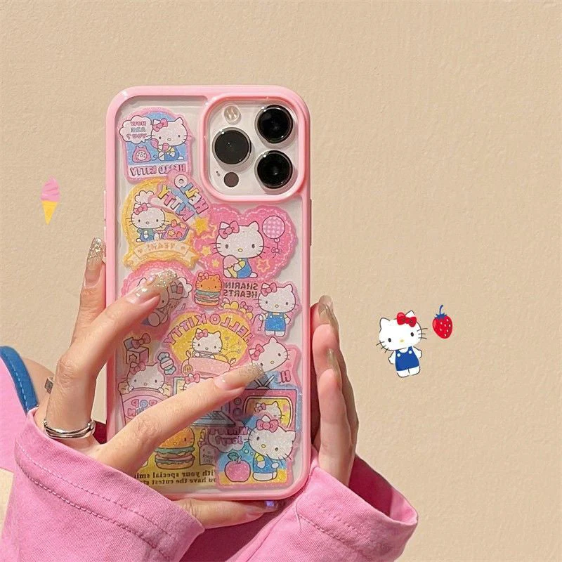 Kawaii Sticker iPhone Case - Image 3