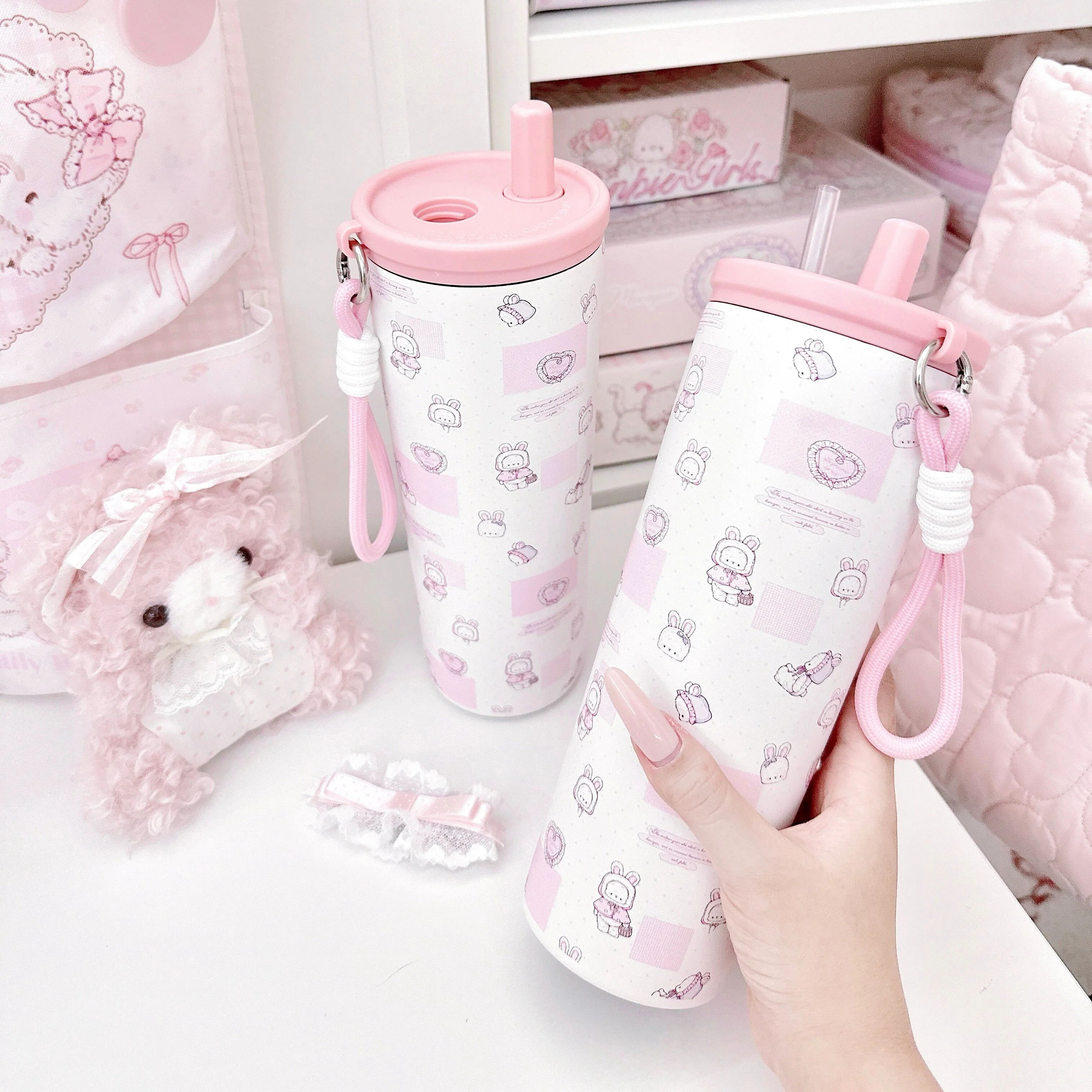 kawaii straw portable cup - Image 2