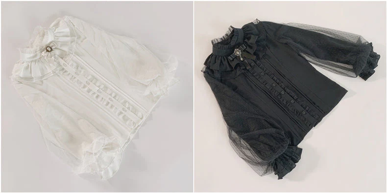 Dim Moonlight~Classic Lolita Chiffon Yarn Inner Blouse - Image 7