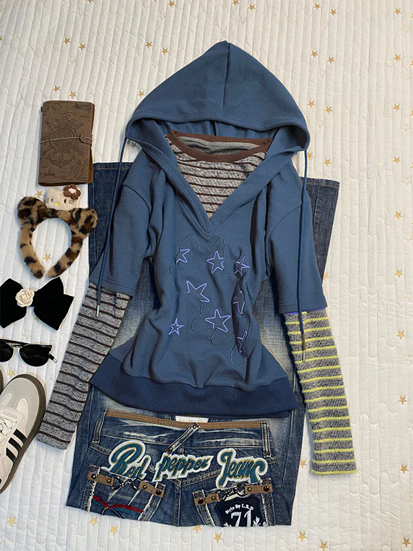 khaki hooded printed sweatshirt - Image 4