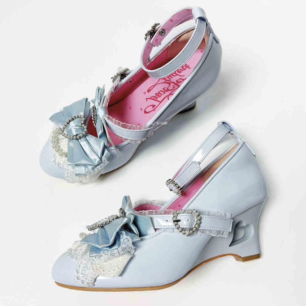 Kim Ji Hollow Wedge Lolita Shoes - Image 2