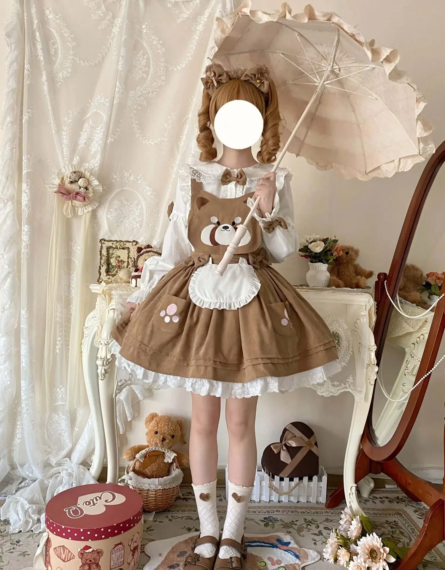 Kitsune Corudroy Suspender Dress - Image 11