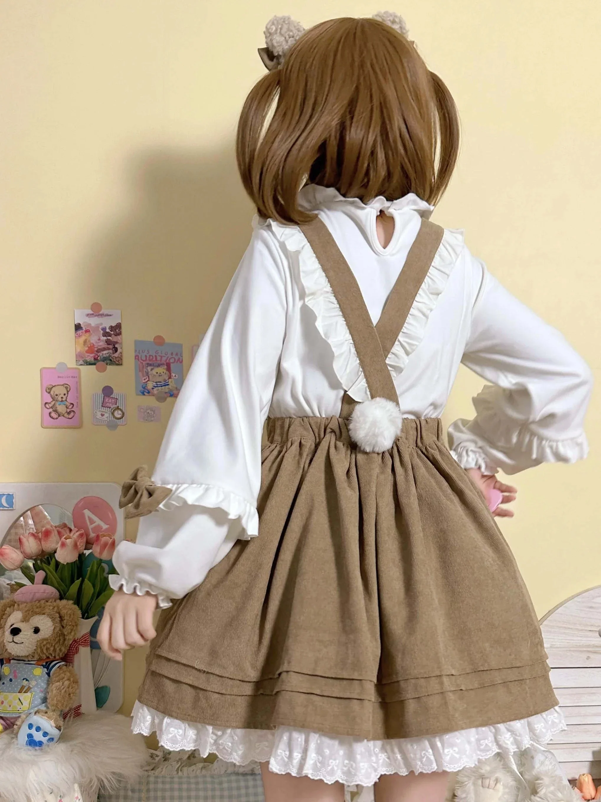 Kitsune Corudroy Suspender Dress - Image 12