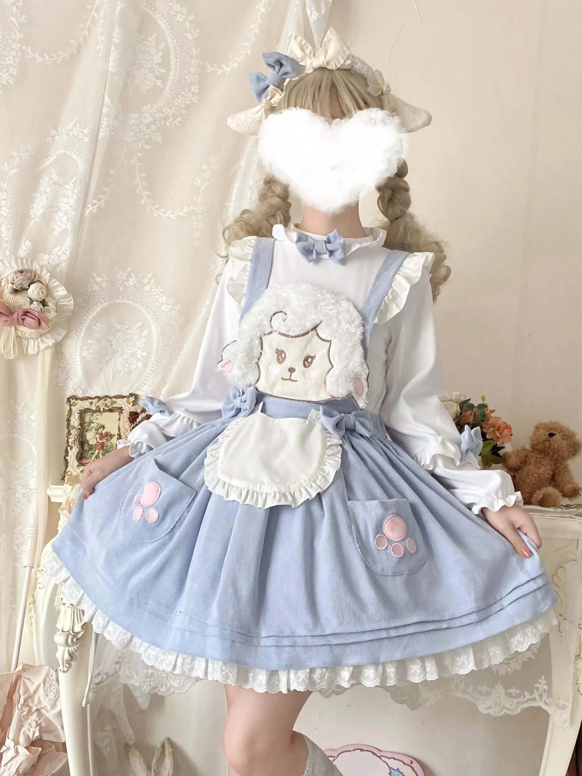 Kitsune Corudroy Suspender Dress - Image 13