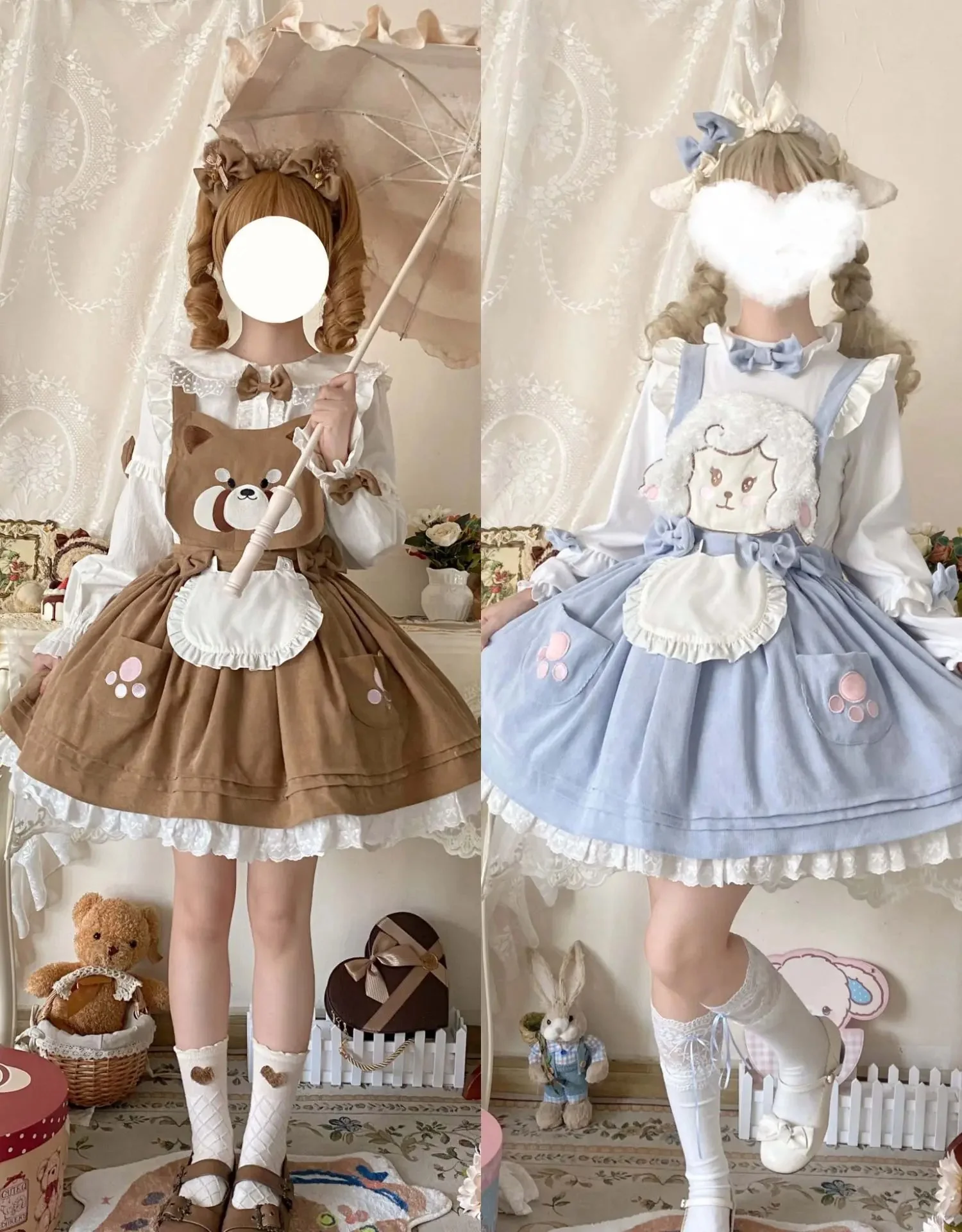 Kitsune Corudroy Suspender Dress - Image 16