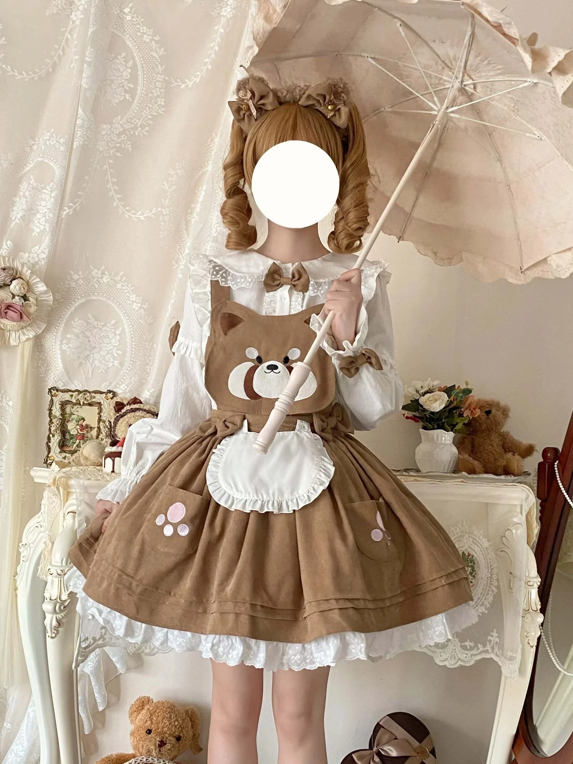 Kitsune Corudroy Suspender Dress - Image 17