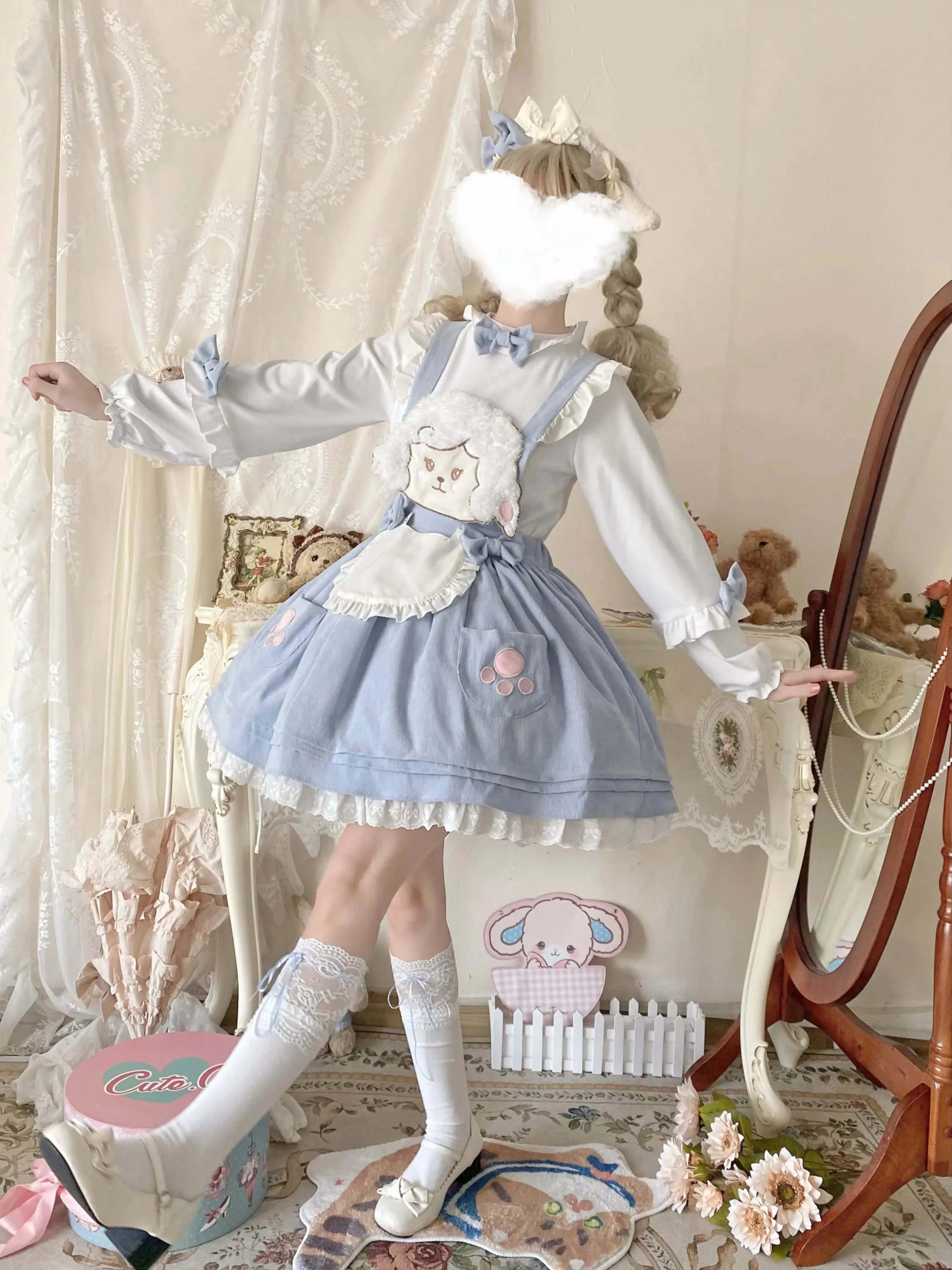 Kitsune Corudroy Suspender Dress - Image 18