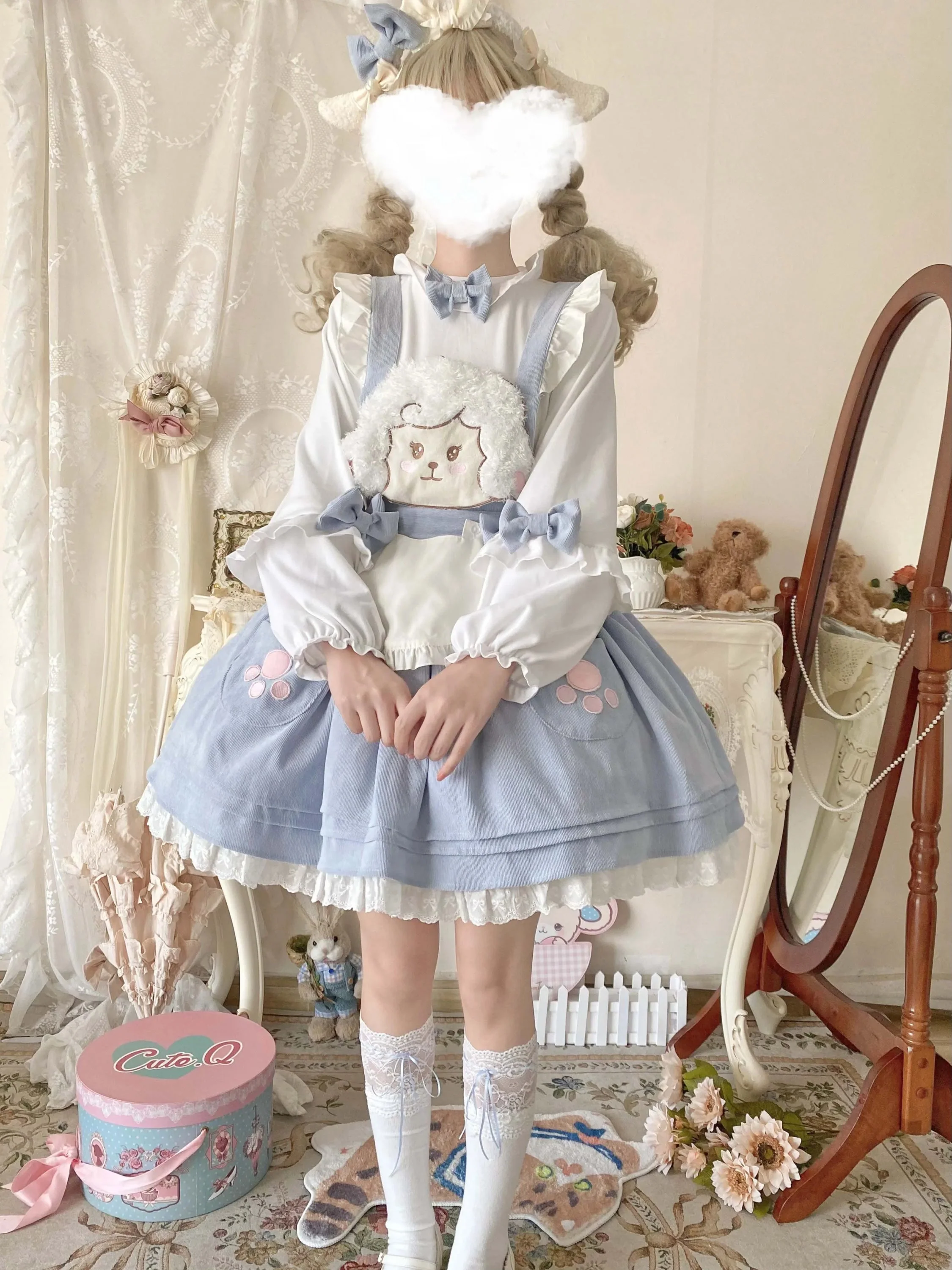 Kitsune Corudroy Suspender Dress - Image 21