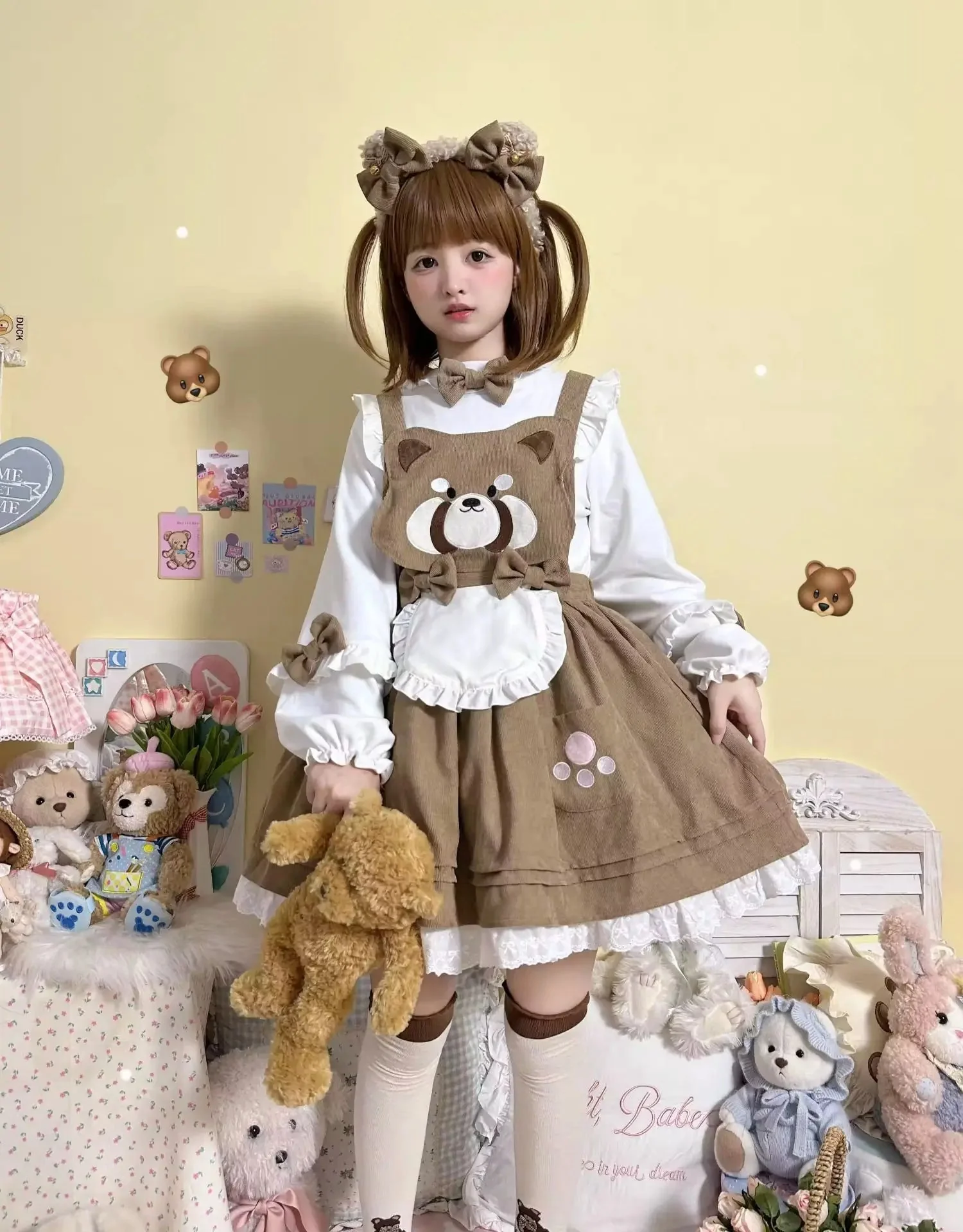 Kitsune Corudroy Suspender Dress - Image 3
