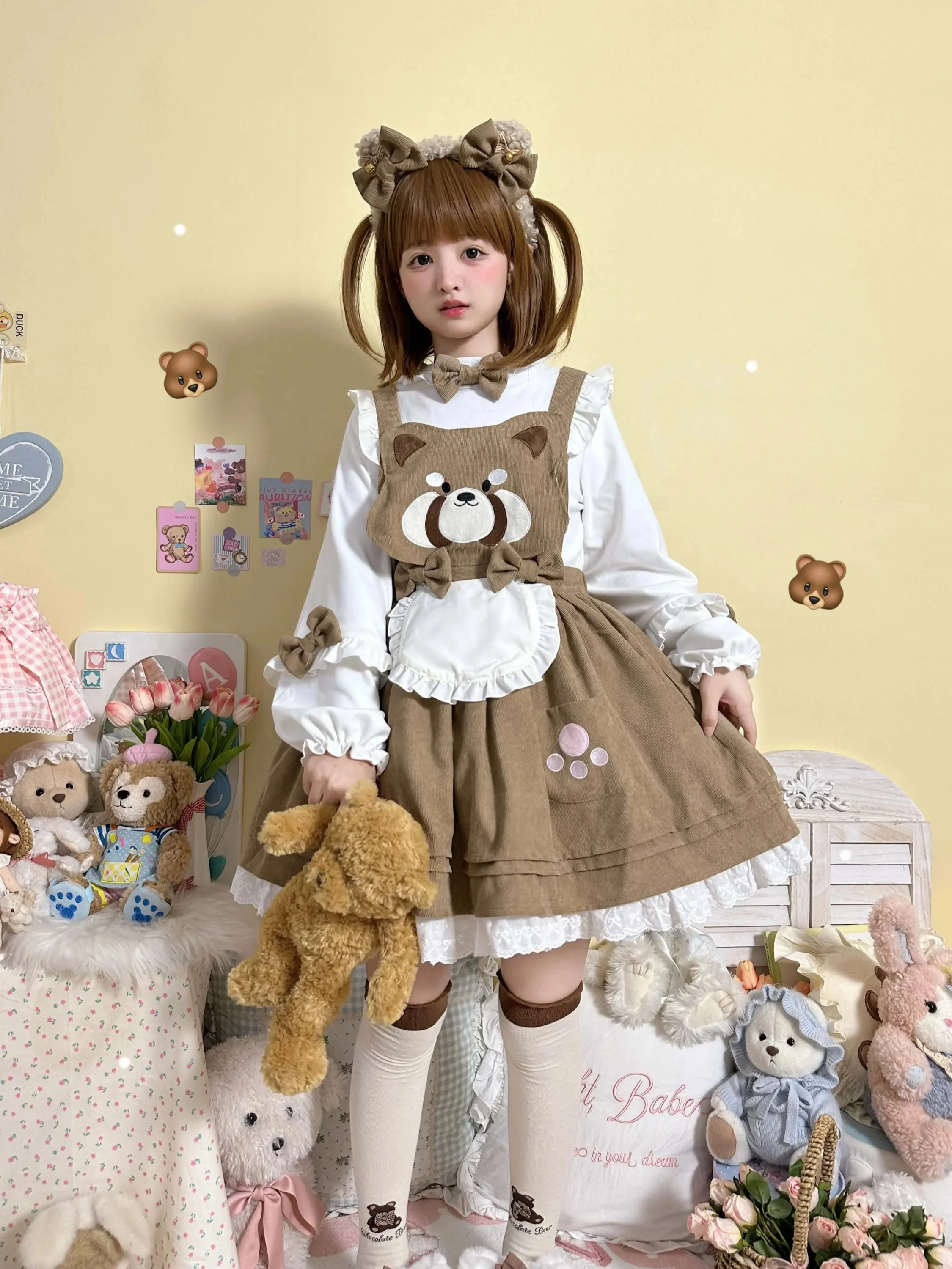 Kitsune Corudroy Suspender Dress - Image 4