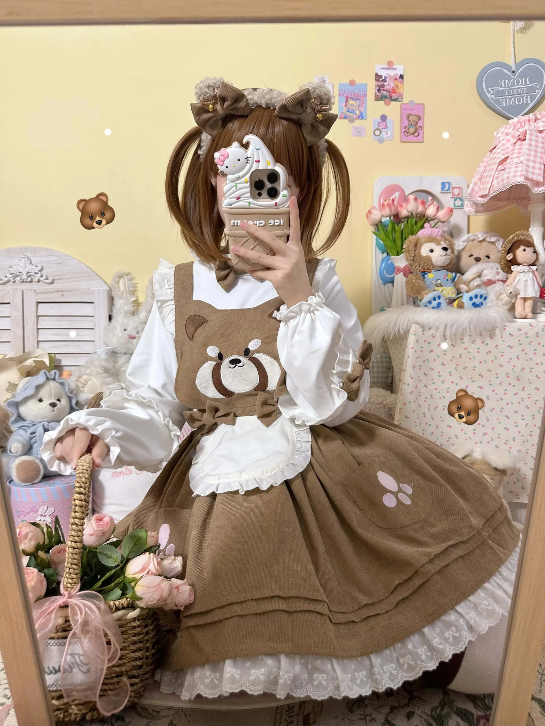 Kitsune Corudroy Suspender Dress - Image 7