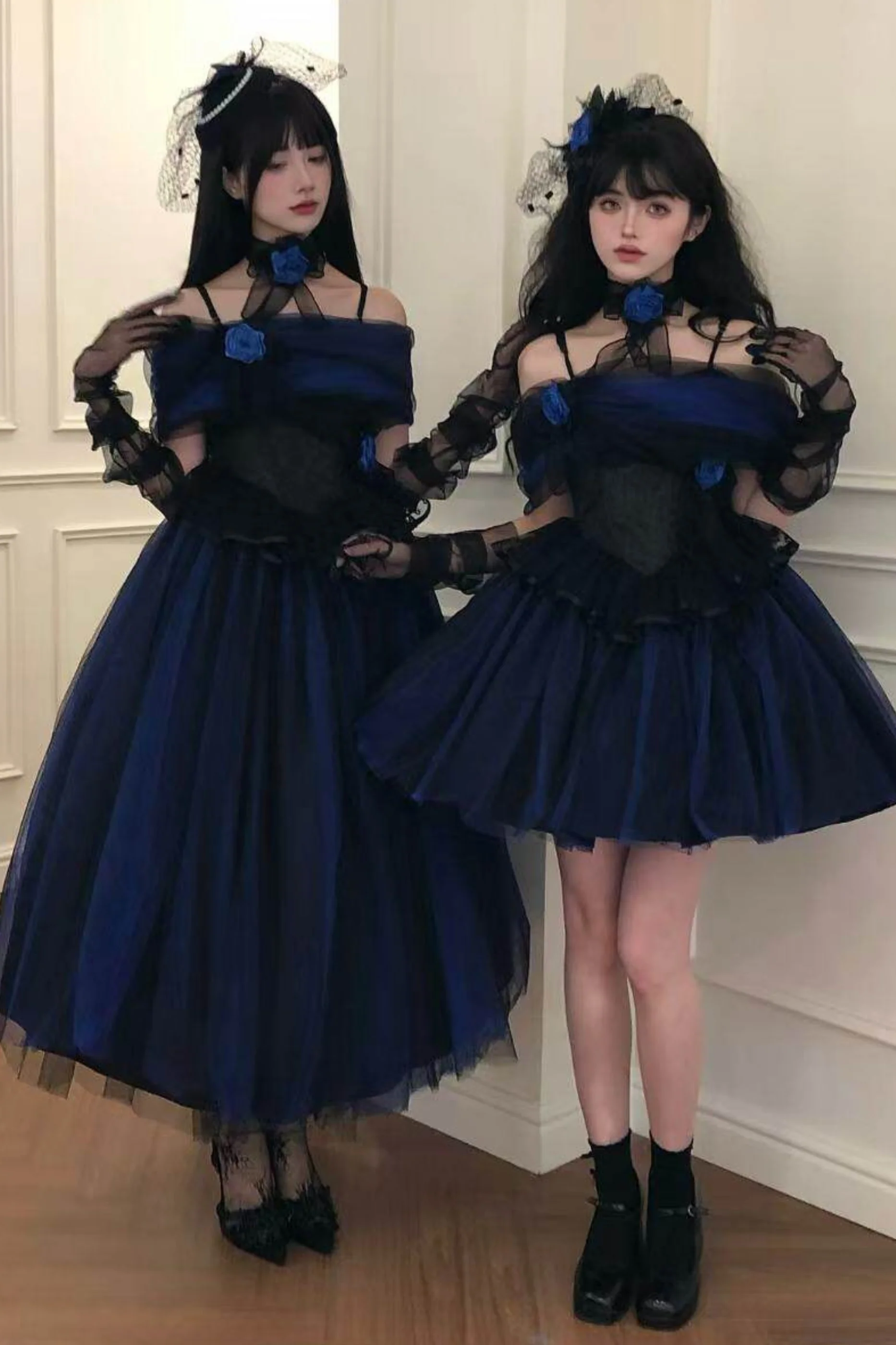 Klein Blue Shimmer Lolita Dress - Image 6
