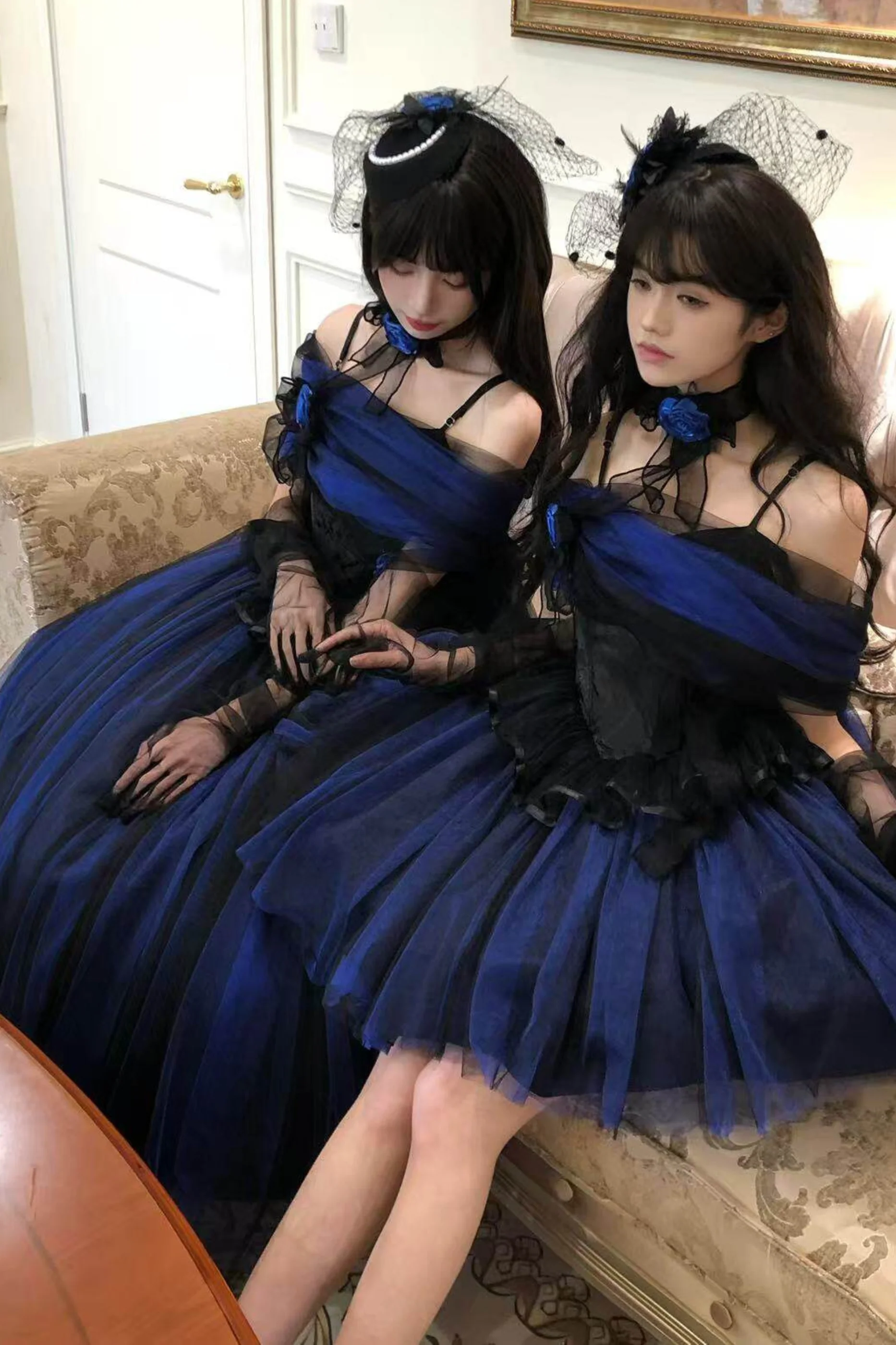 Klein Blue Shimmer Lolita Dress - Image 8