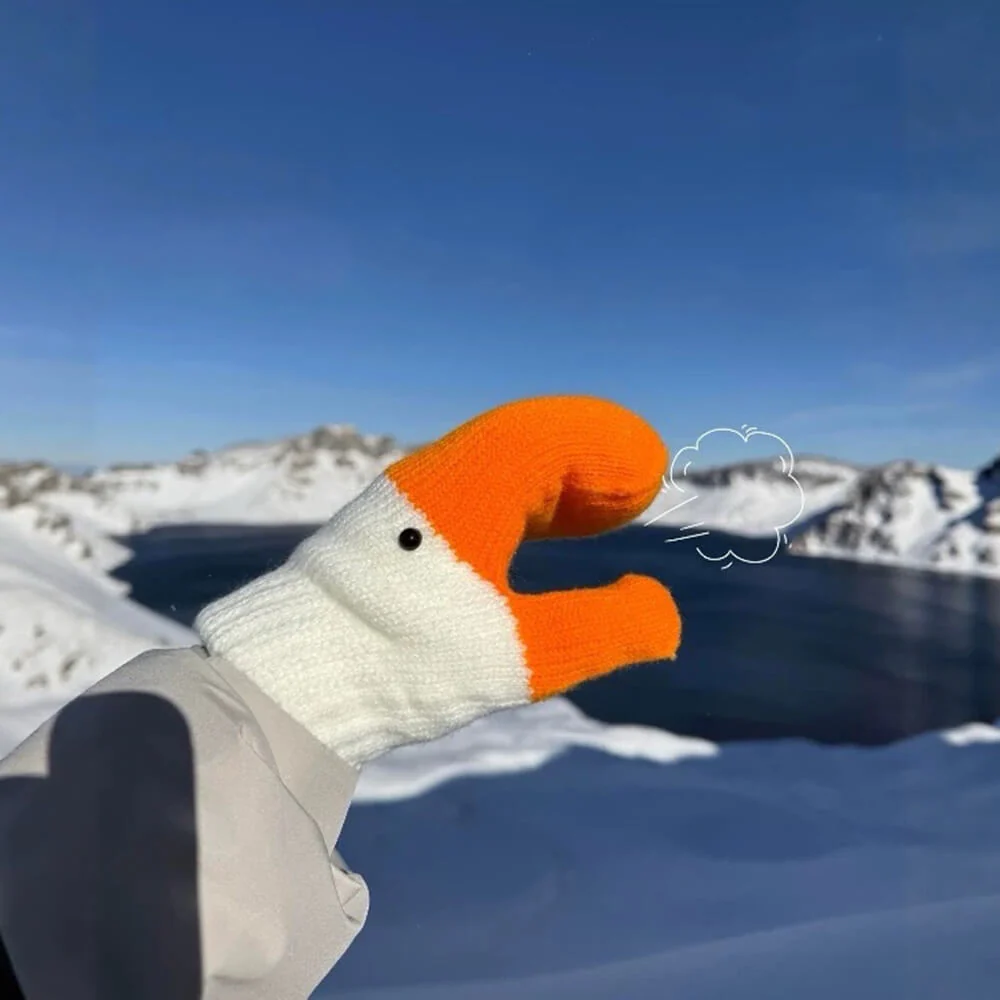 Knit Goose Winter Gloves - Image 6