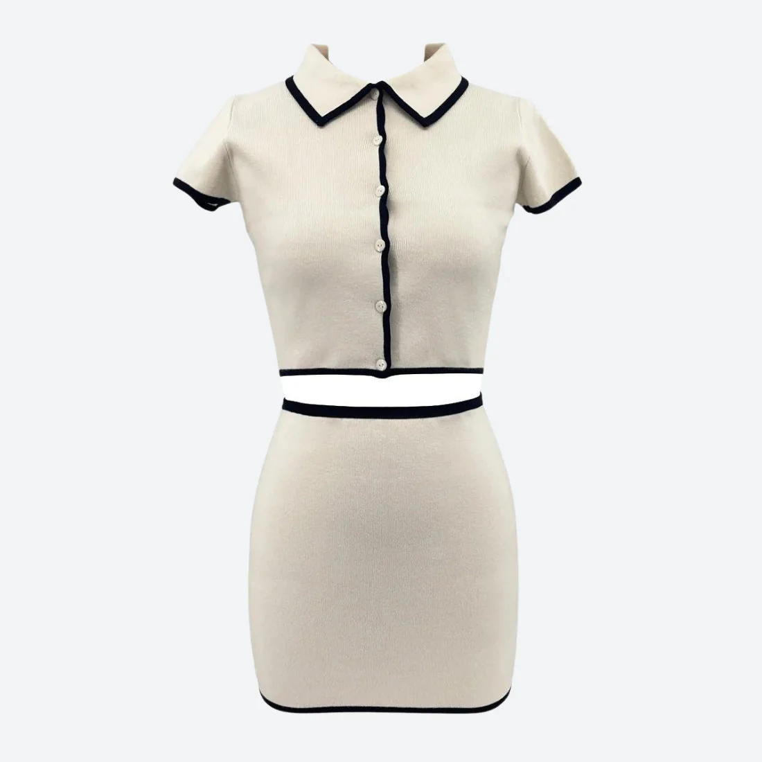 Knitted Cardigan & Mini Skirt Two Piece Coord - Image 3