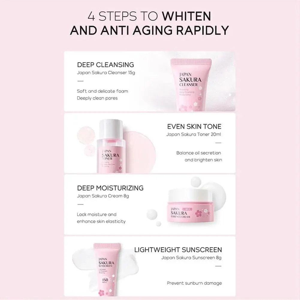 Korean Sakura Blossom Skin Care Sets - Image 12