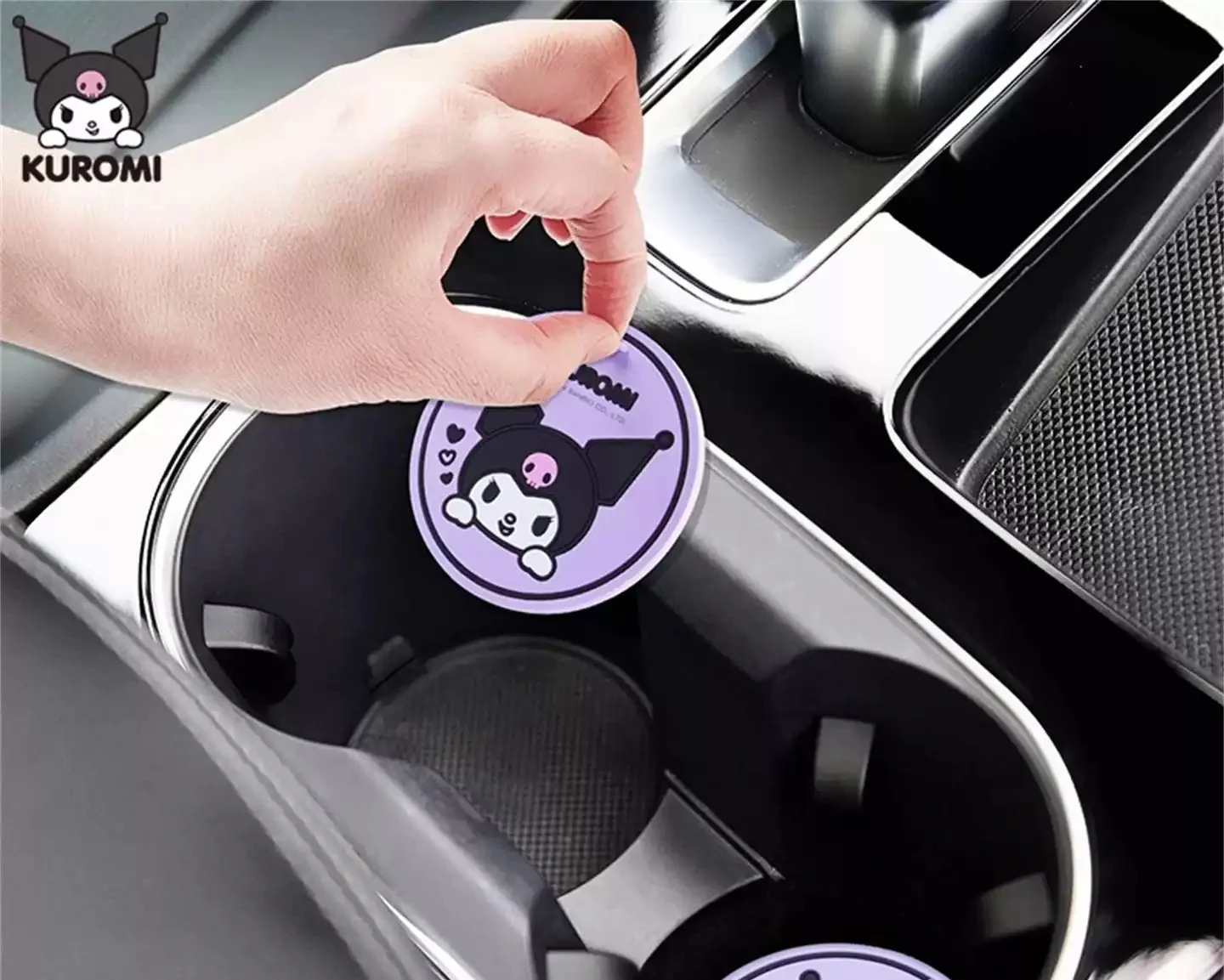 Kuromi car water anti-slip coaster - Image 2