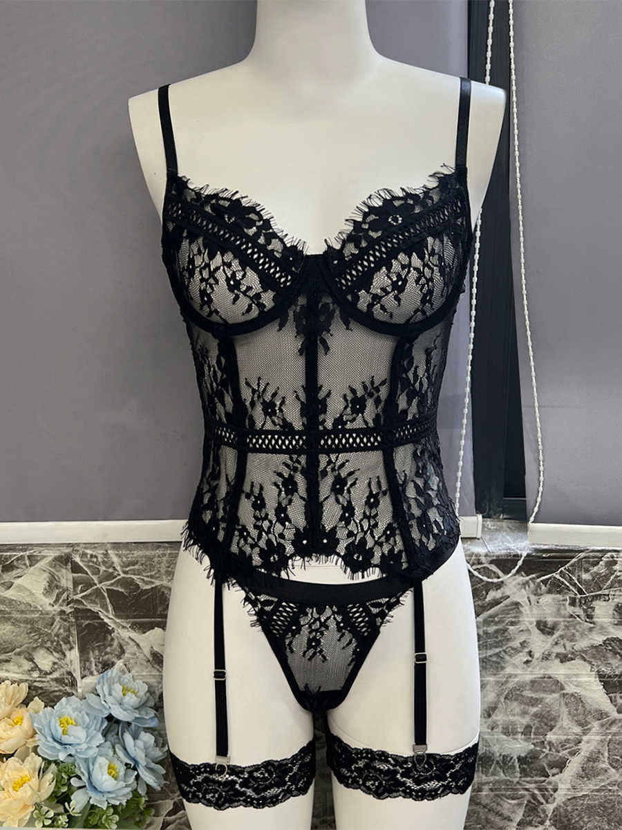 Lace Body Shaping Hollow Jumpsuit - Image 5