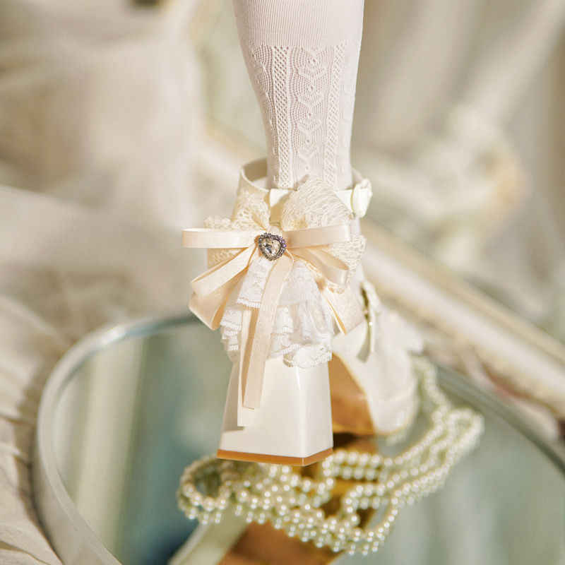 Lace Bow Doll-like Lolita Shoes - Image 2