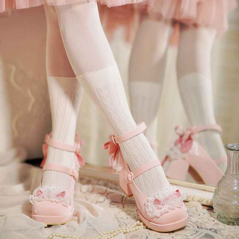 Lace Bow Doll-like Lolita Shoes - Image 4
