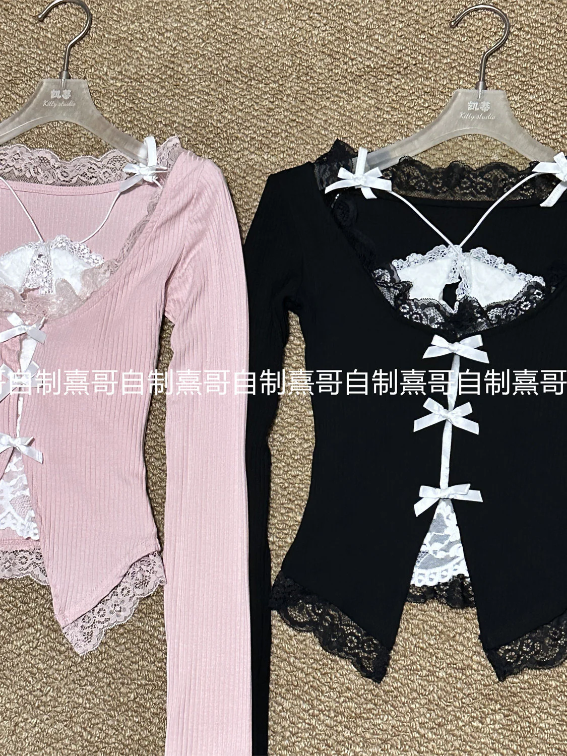 lace bow kawaii cardigan - Image 2