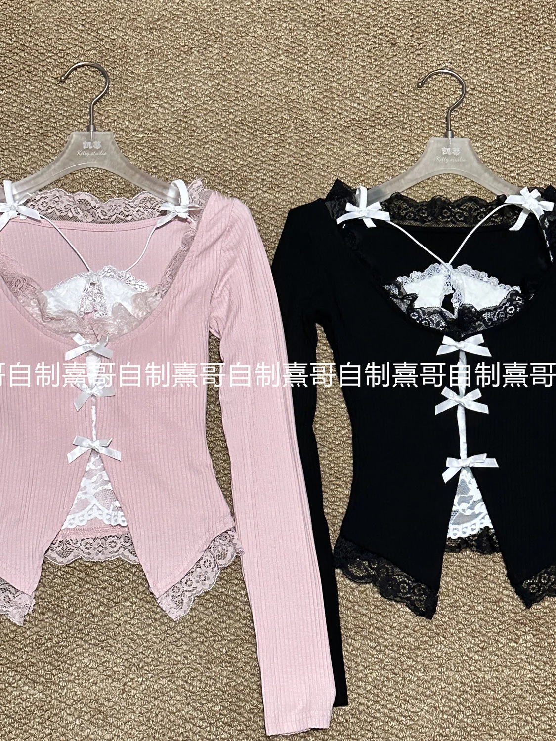 lace bow kawaii cardigan - Image 4