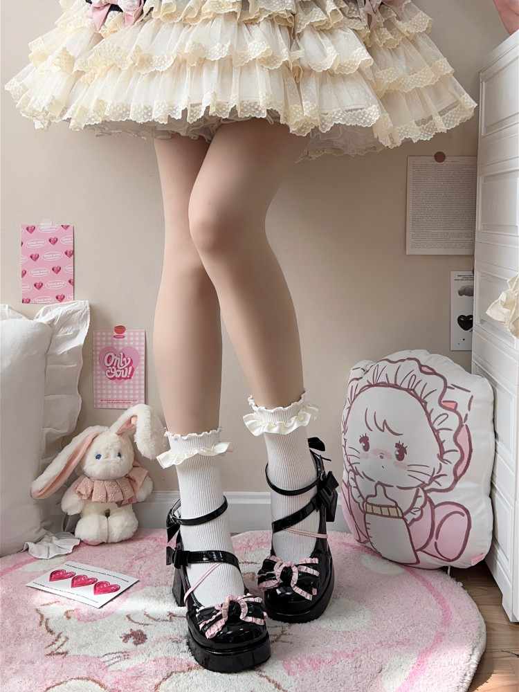 Lace Bows Mary Jane Shoes - Image 2
