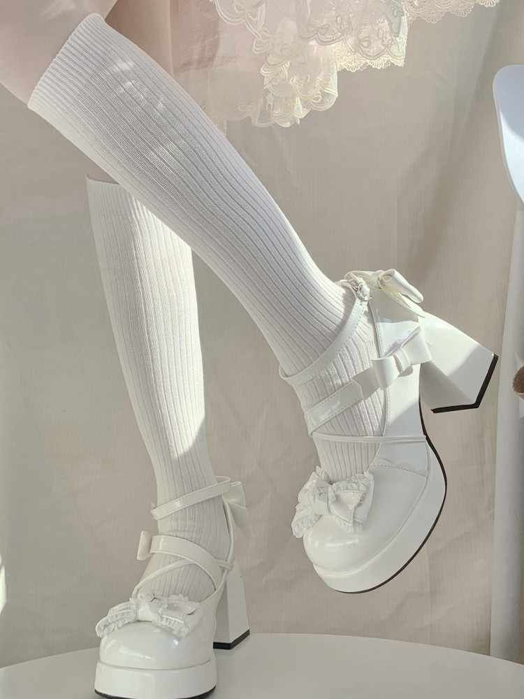 Lace Bows Mary Jane Shoes - Image 4